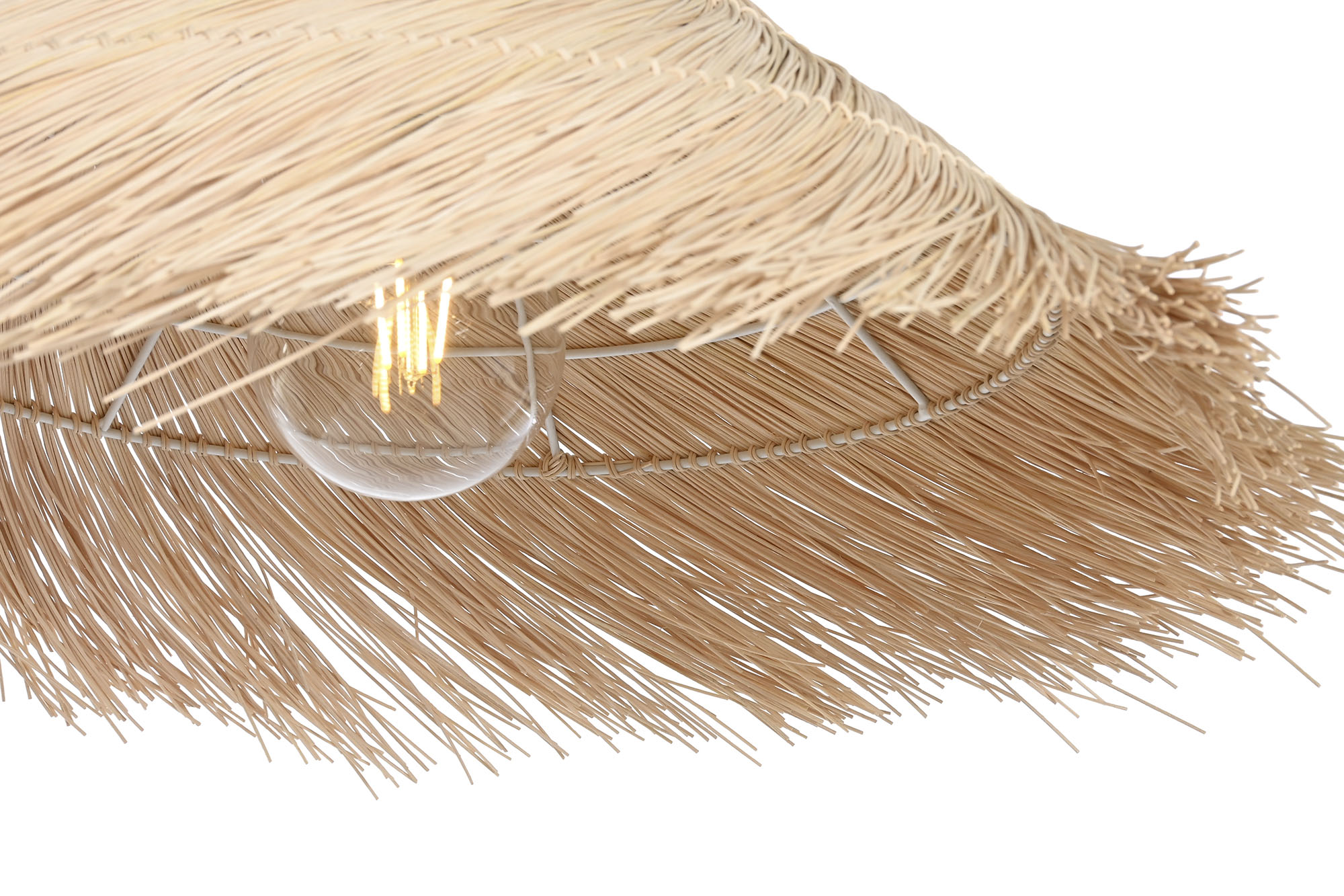 LAMPARA TECHO RATAN 62X62X20 HECHA A MANO NATURAL 4