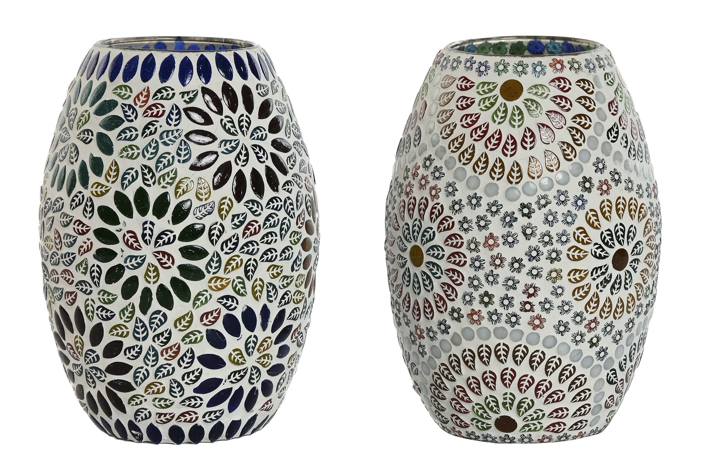 LAMPARA SOBREMESA CRISTAL 14X14X19 MANDAL AZUL 2