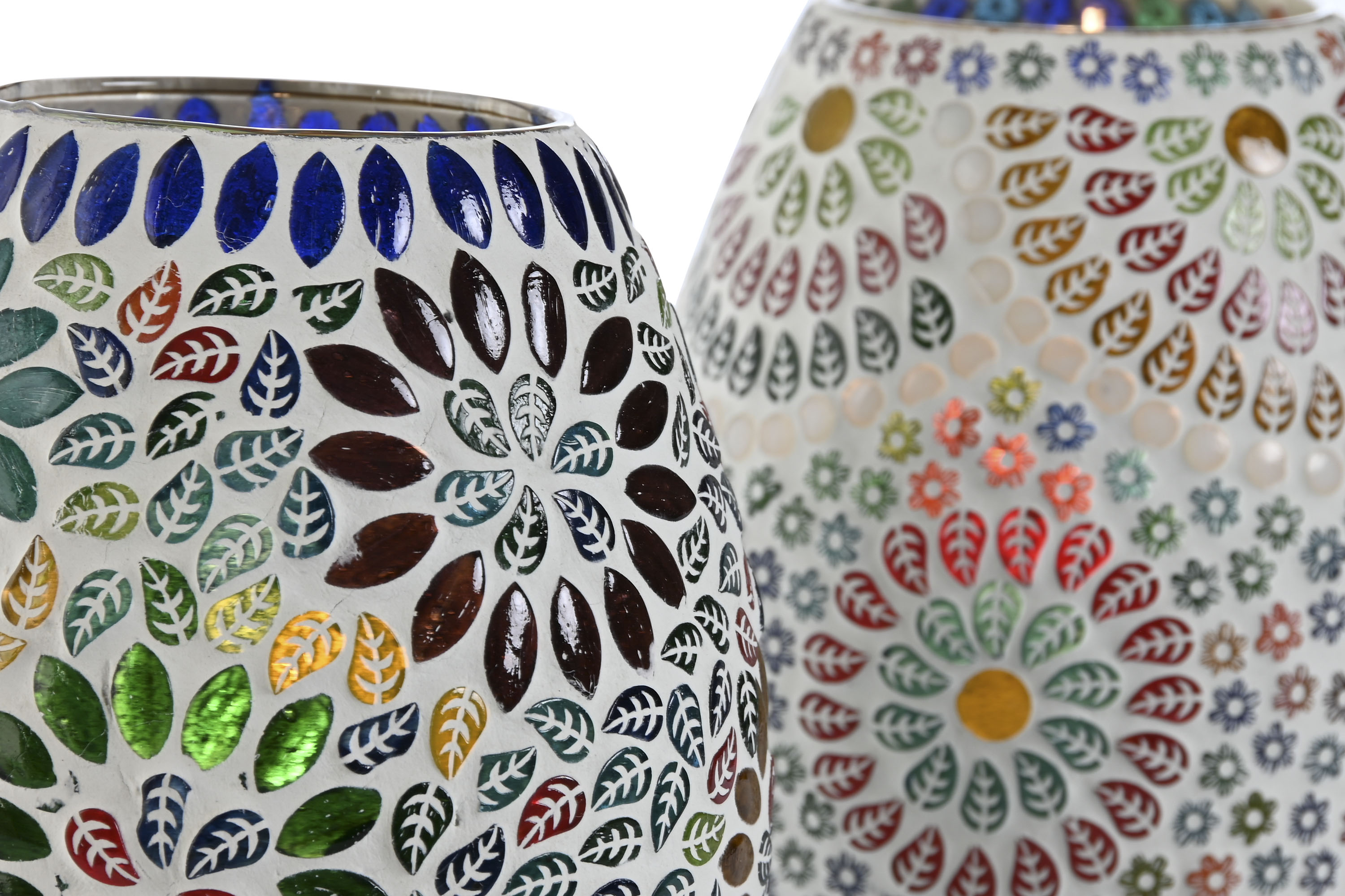 LAMPARA SOBREMESA CRISTAL 14X14X19 MANDAL AZUL 3