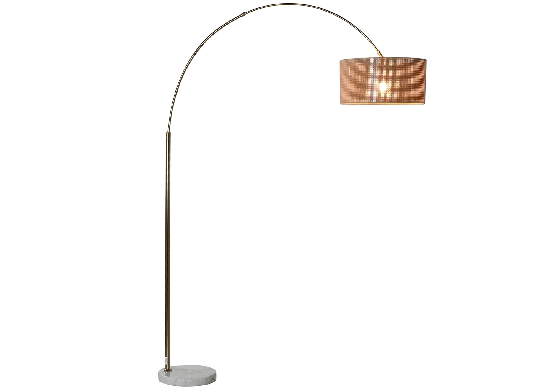 LAMPARA PIE RATAN MARMOL 126X40X193 NATURAL