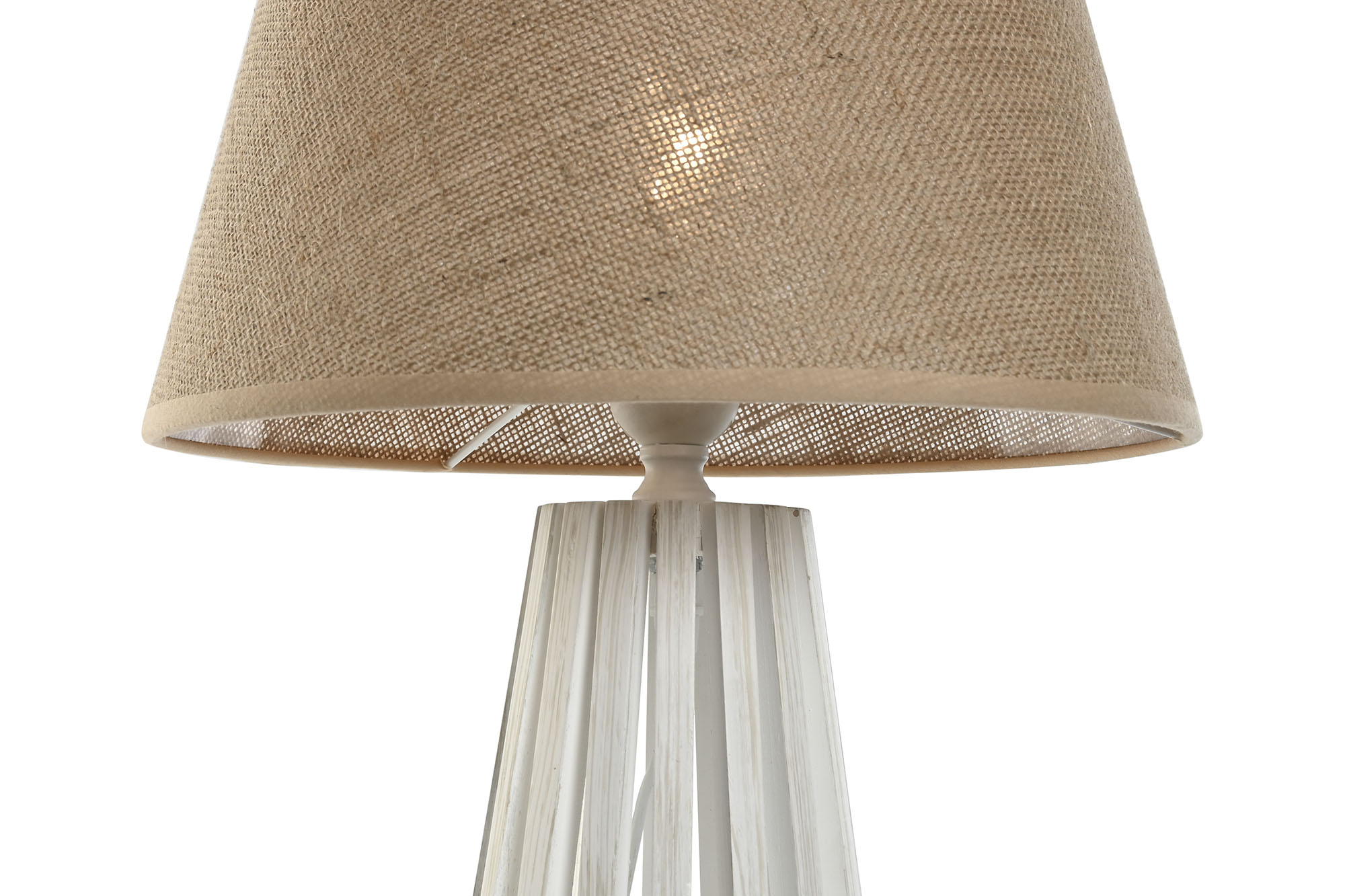 LAMPARA SOBREMESA MADERA YUTE 30X30X61 DESGASTADO 2