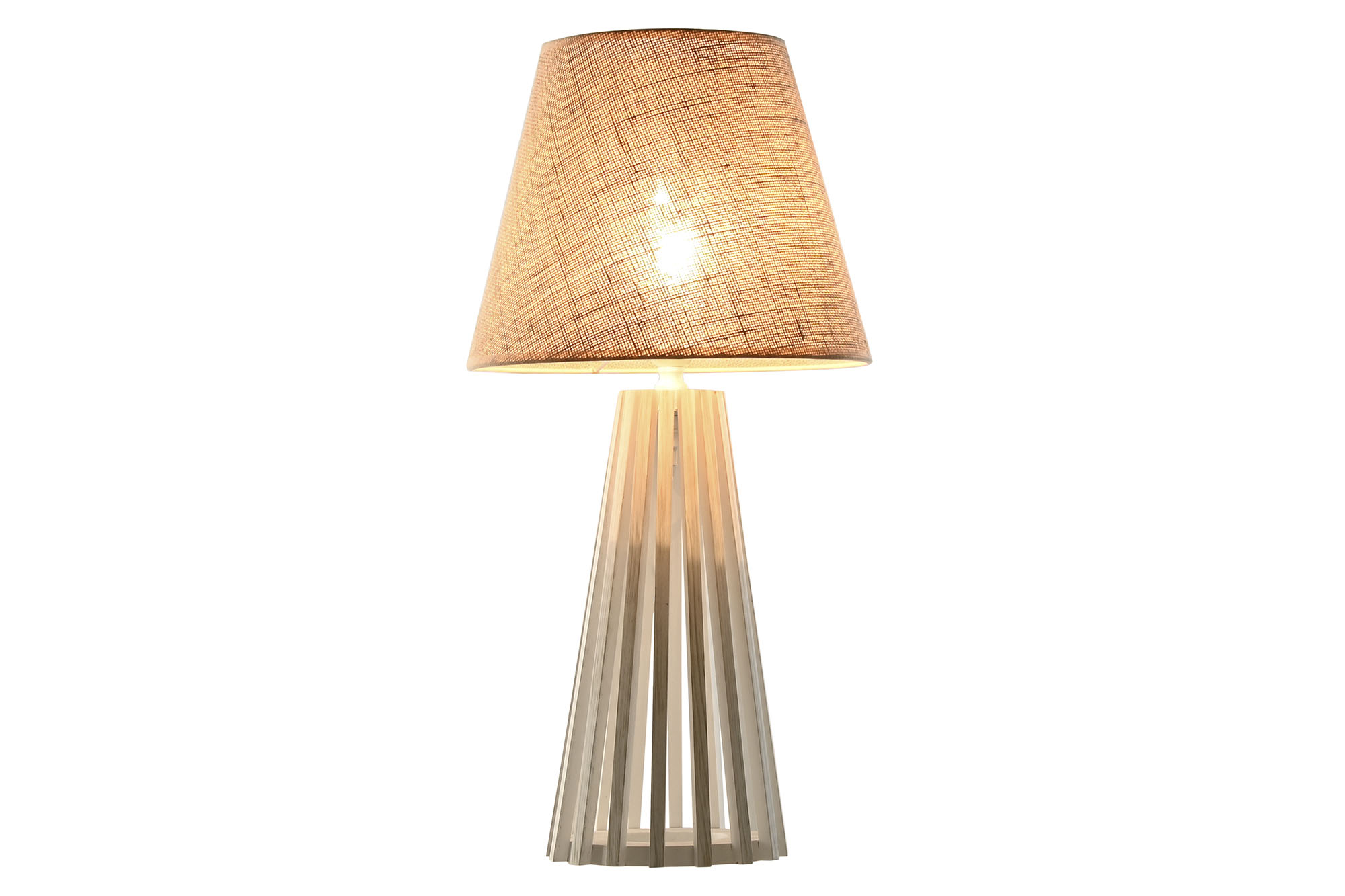 LAMPARA SOBREMESA MADERA YUTE 30X30X61 DESGASTADO