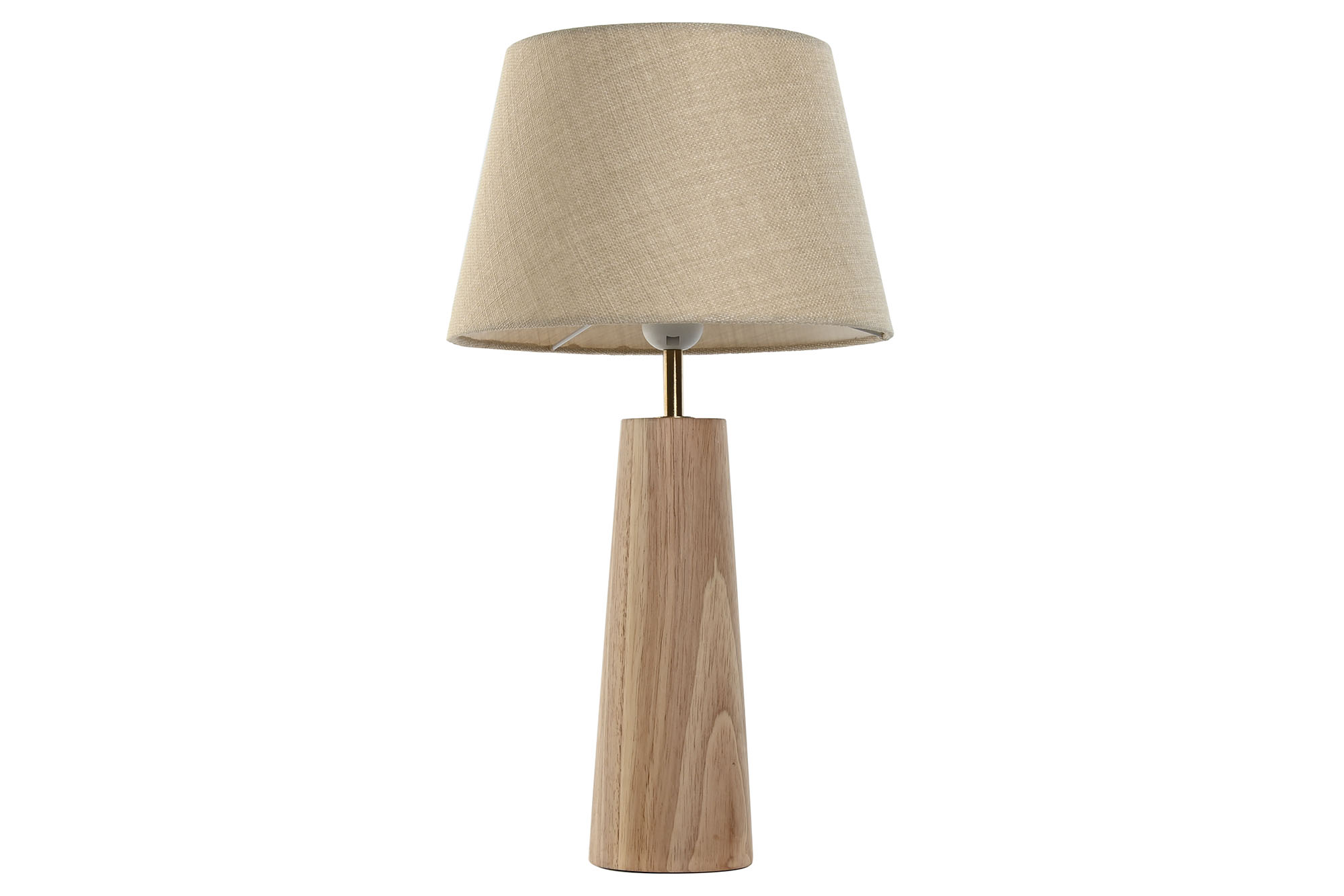 LAMPARA SOBREMESA RUBBERWOOD LINO 27X27X49 NATURAL 4