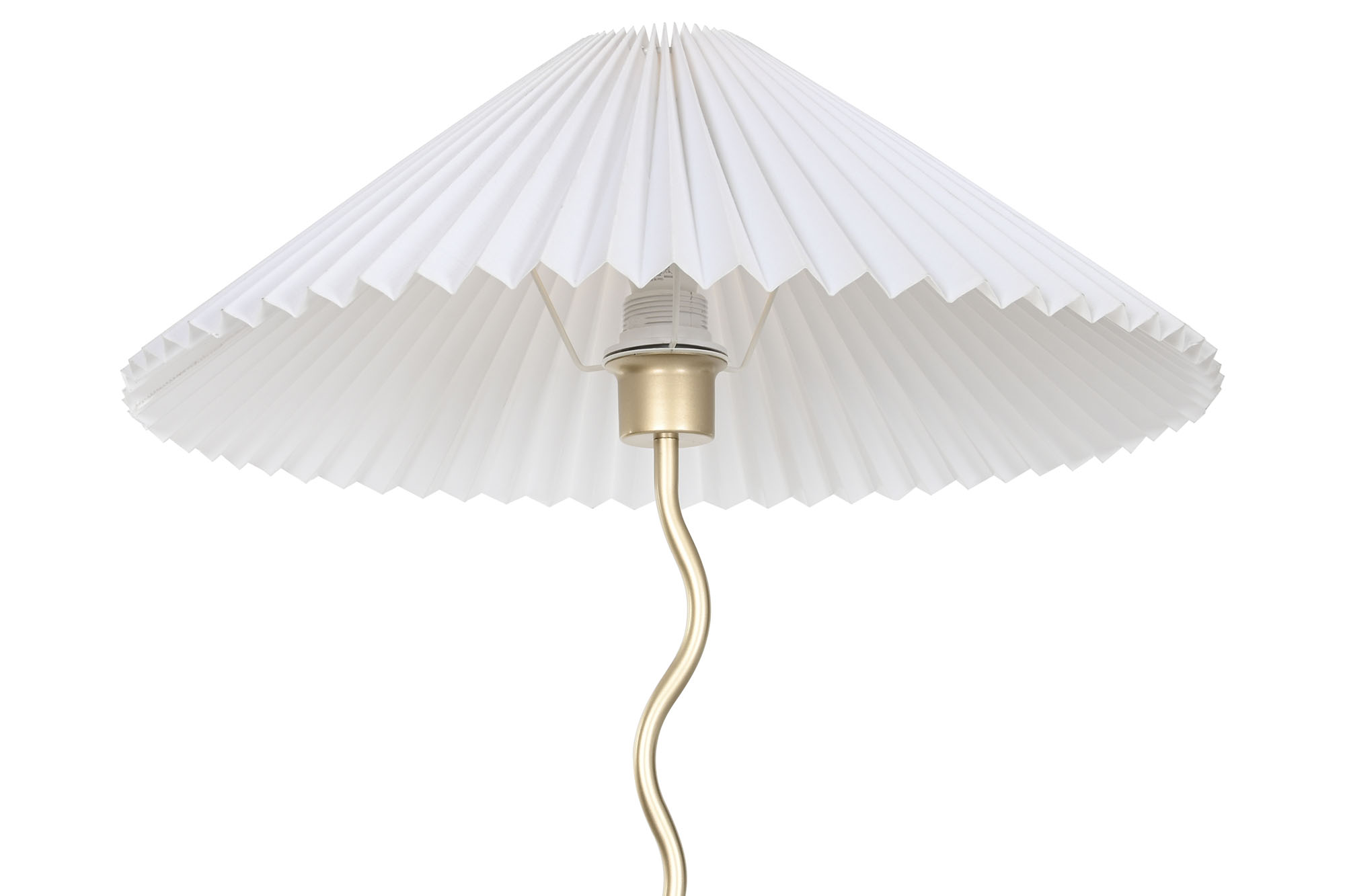 LAMPARA PIE METAL LINO 50X50X155 PLISADO BLANCO 2