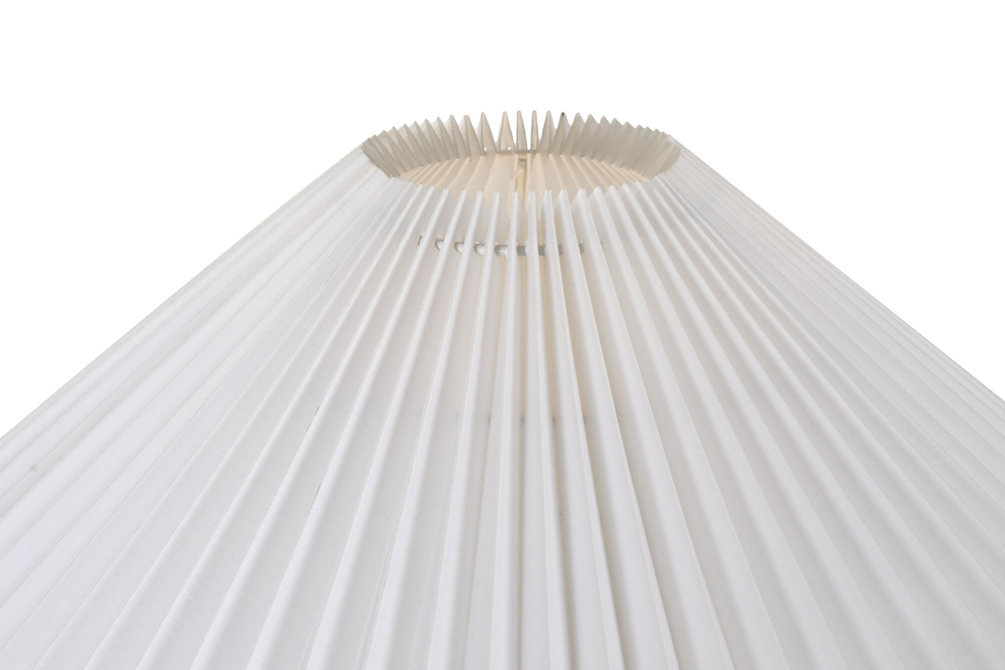 LAMPARA PIE METAL LINO 50X50X155 PLISADO BLANCO 3