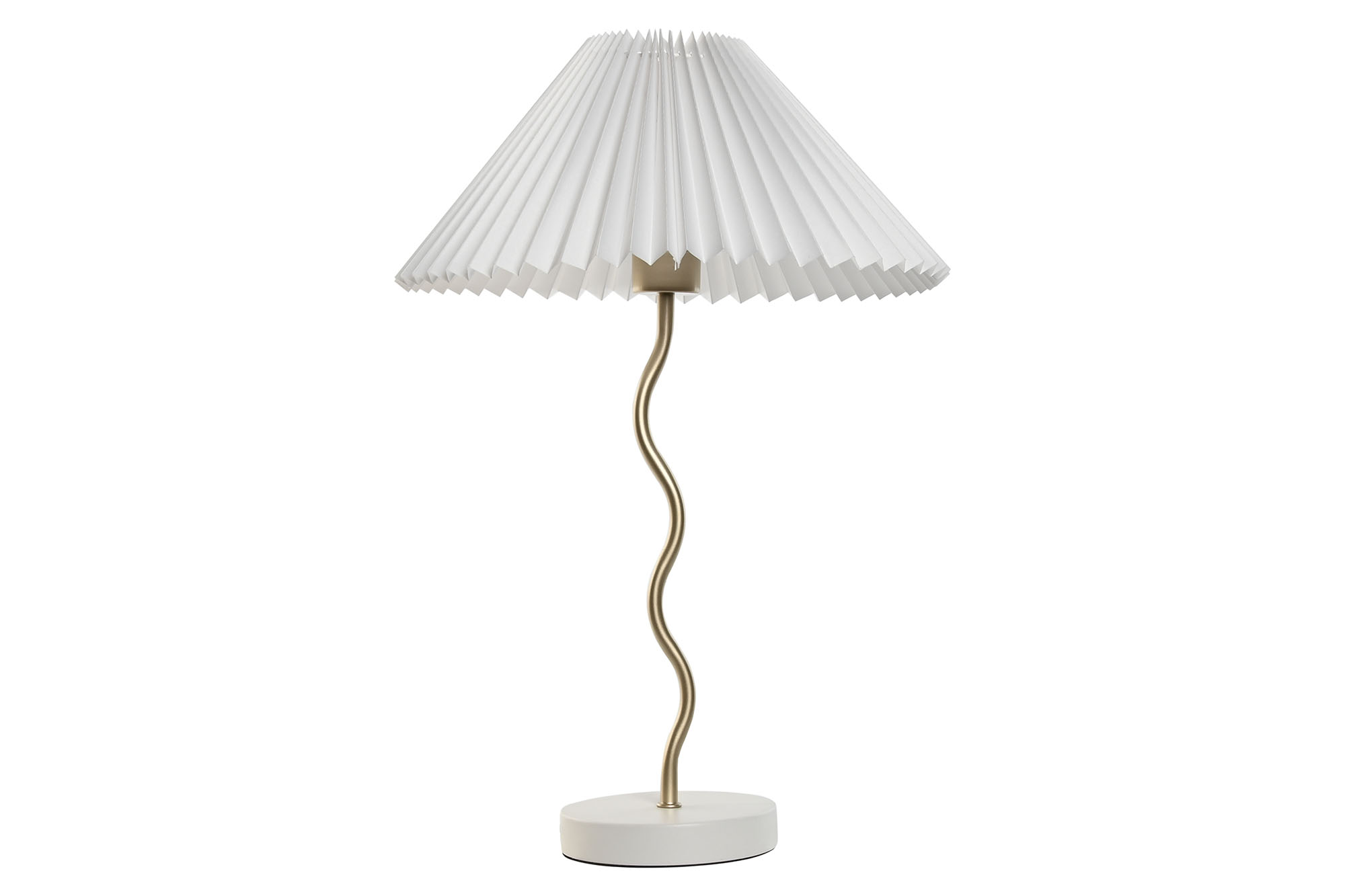 LAMPARA SOBREMESA METAL LINO 36X36X52 PLISADO 5