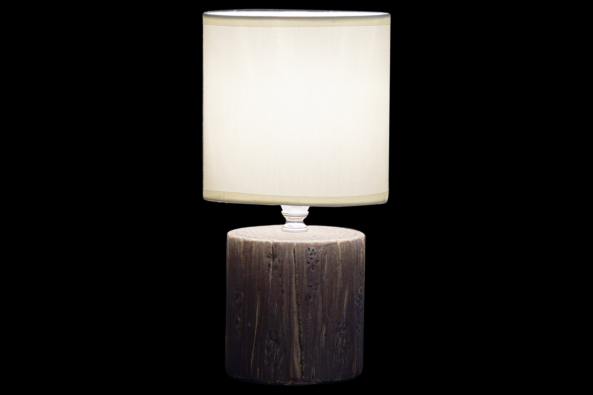 LAMPARA SOBREMESA RESINA 14X27CM BEIGE 2