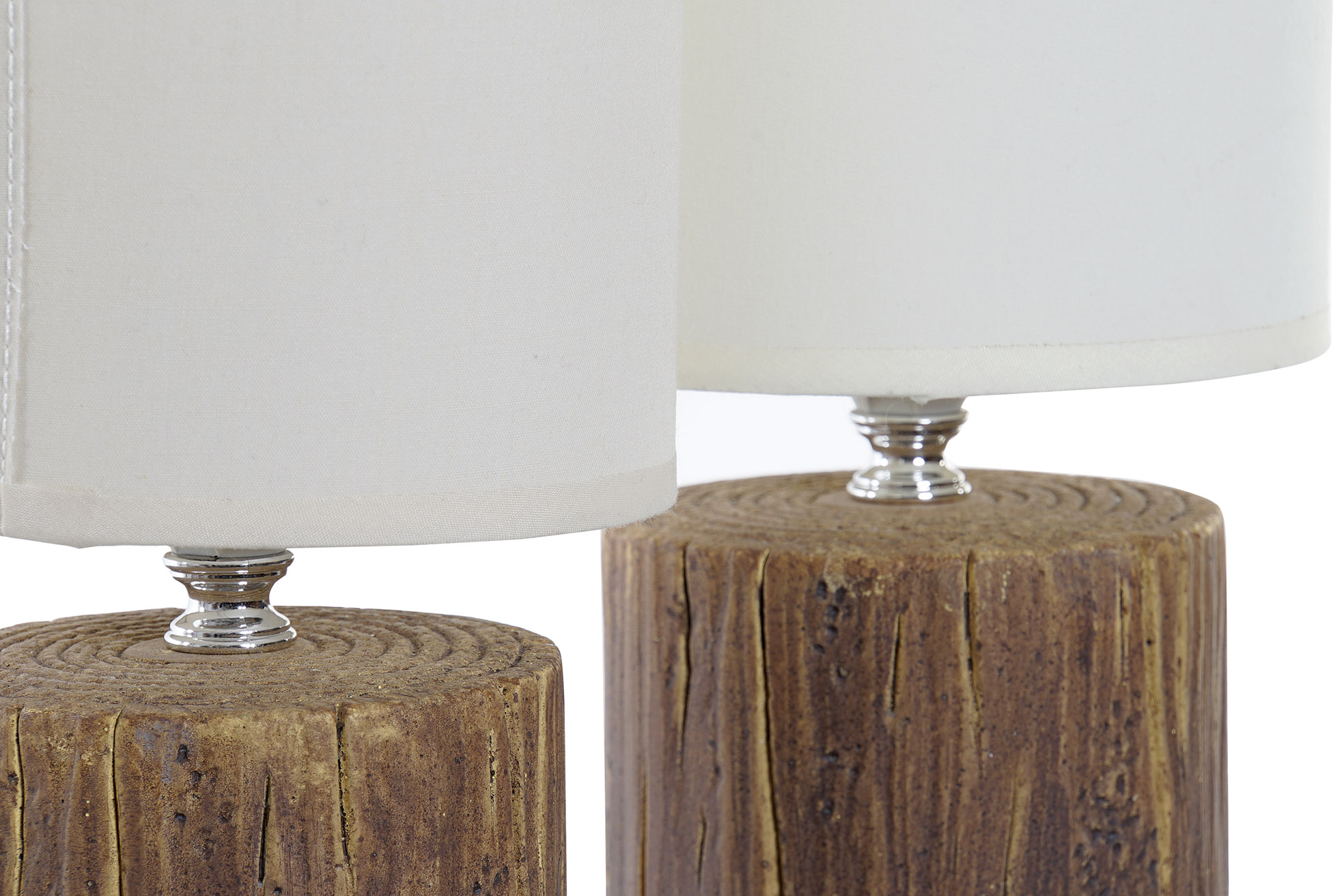 LAMPARA SOBREMESA RESINA 14X27CM BEIGE 3