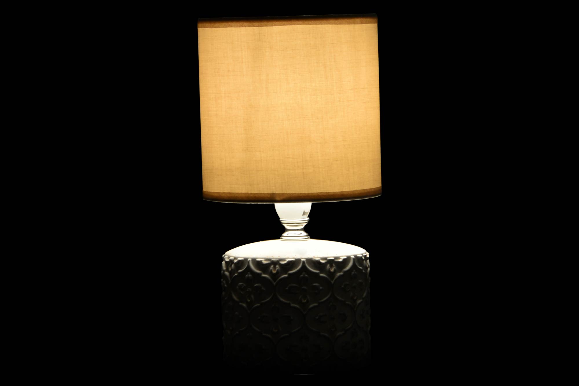 LAMPARA SOBREMESA CERAMICA 15X35CM BEIGE 2