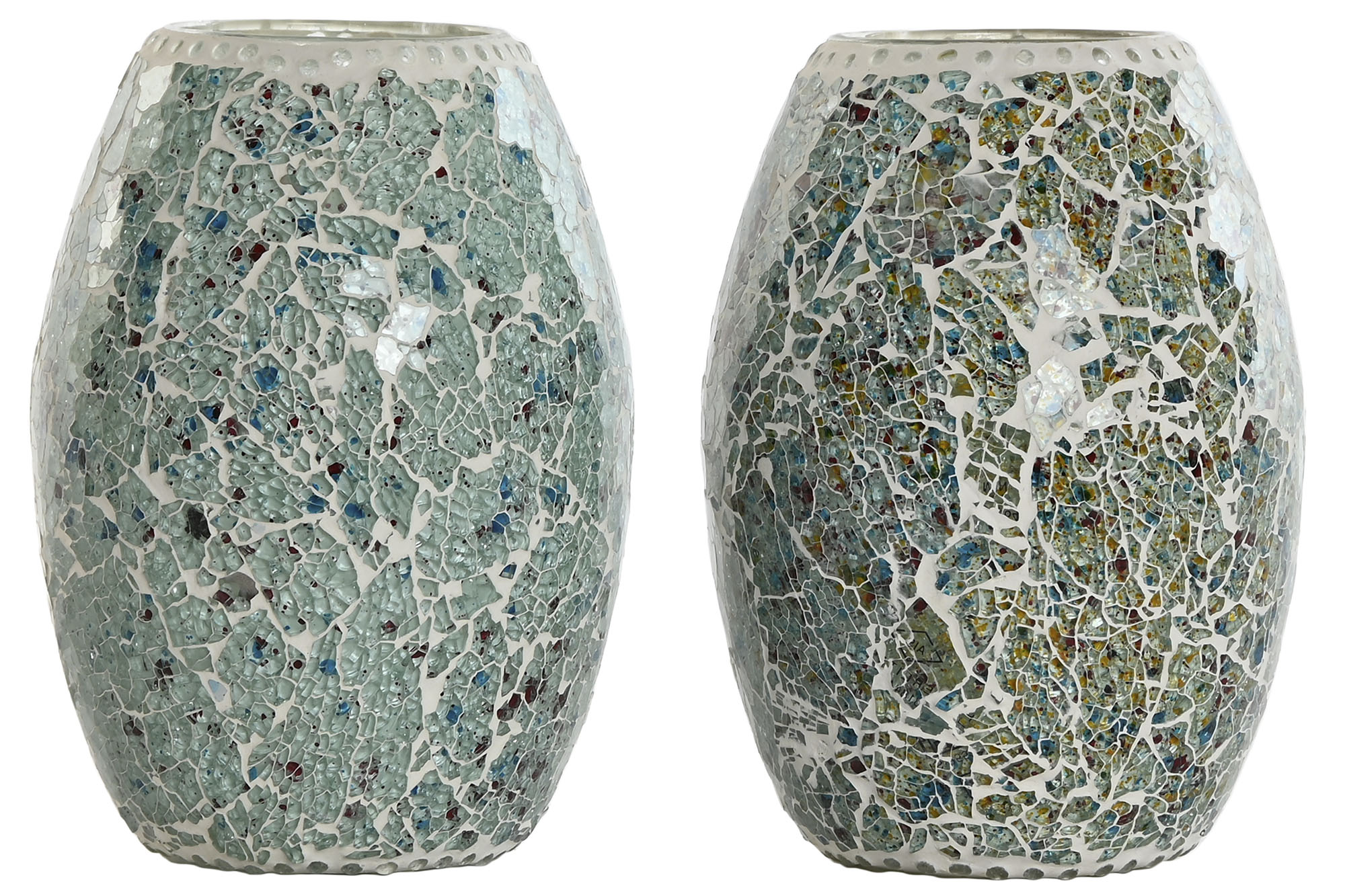 LAMPARA SOBREMESA CRISTAL 14X14X19CM MANDAL AQUA 4