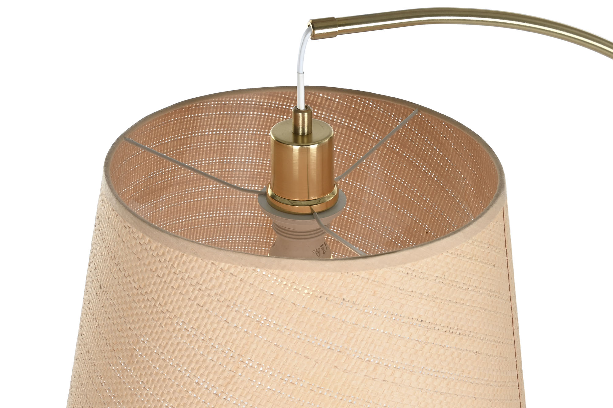 LAMPARA PIE METAL BAMBU 66X35X180 DORADO 3