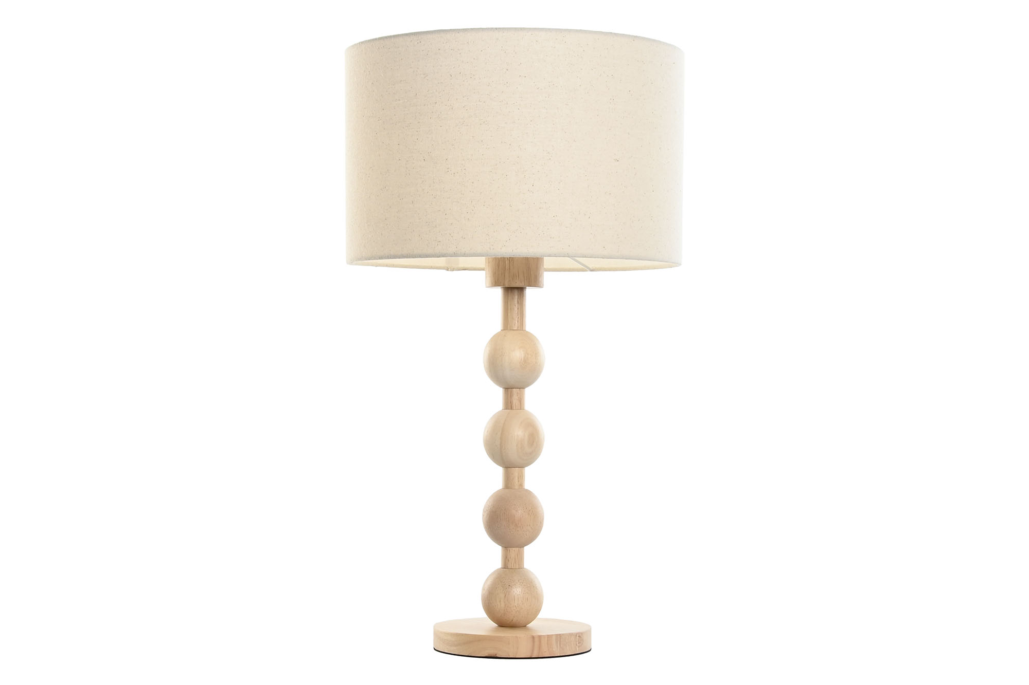 LAMPARA SOBREMESA HEVEA / RUBBERWOOD 32X32X56 BOLA