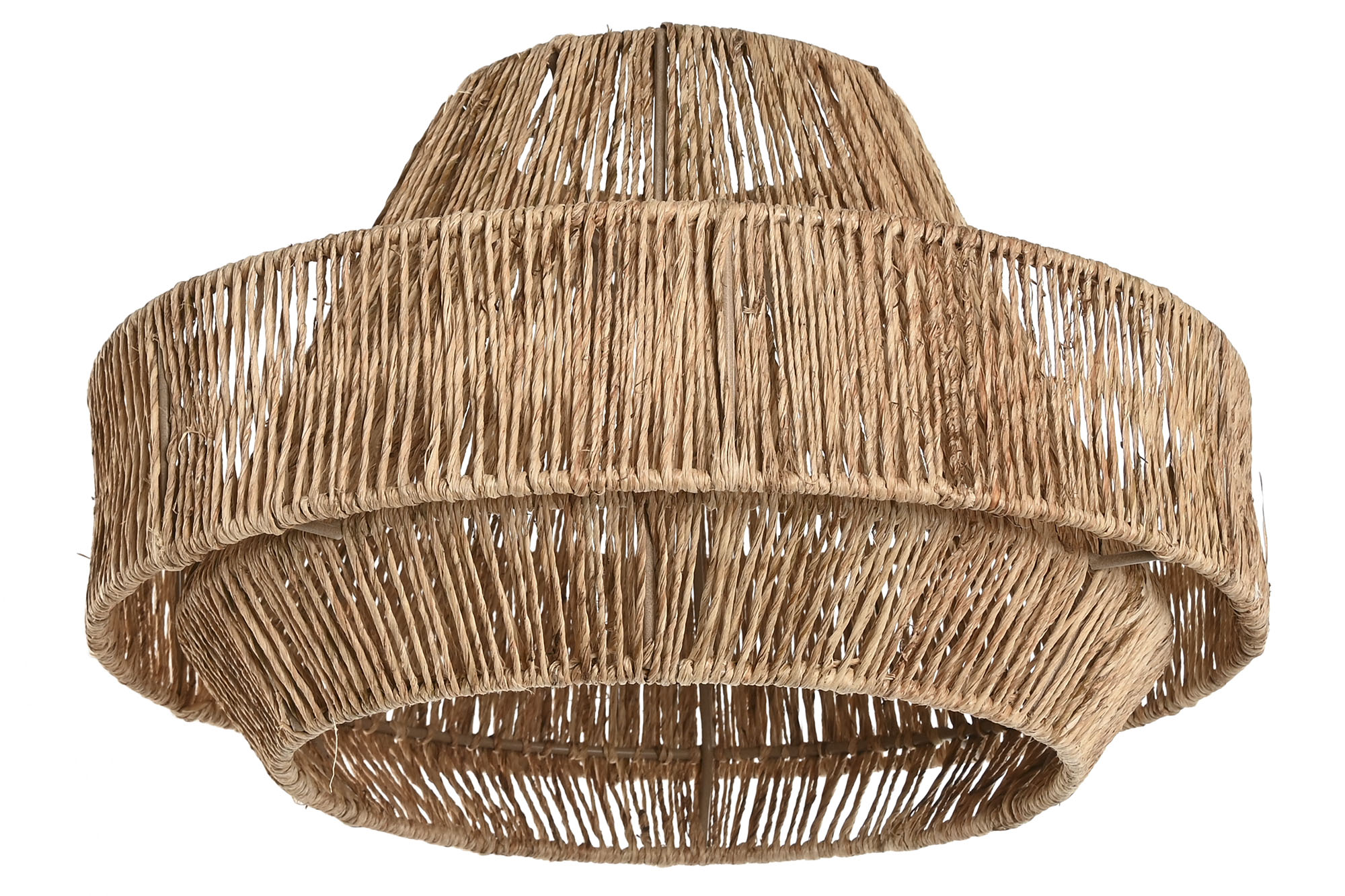 PANTALLA YUTE METAL 33X33X20 NATURAL