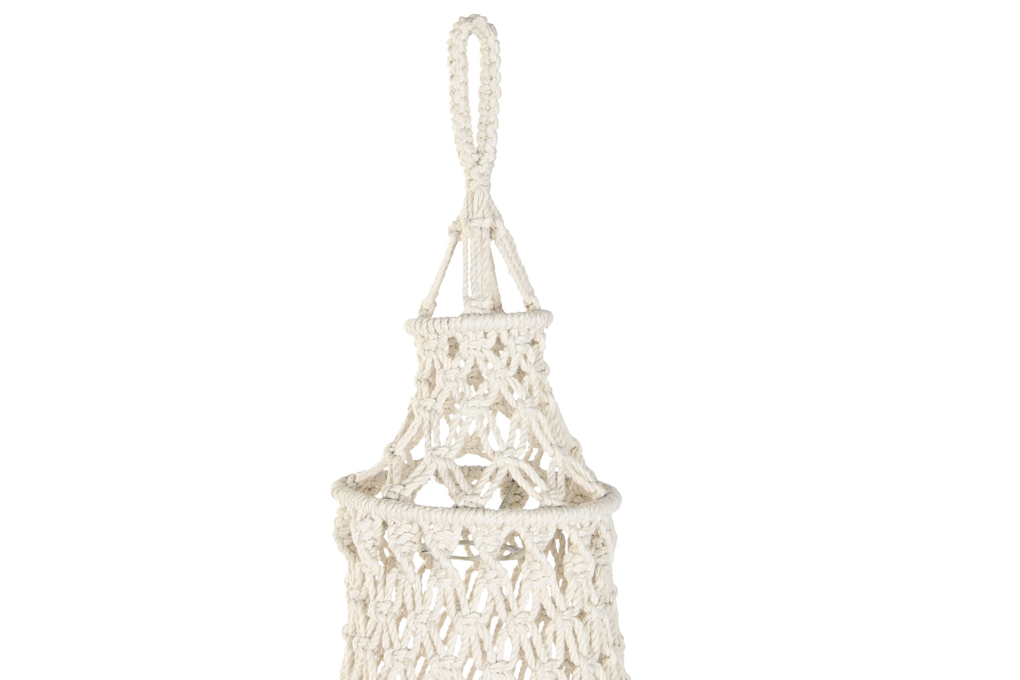 PANTALLA ALGODON 43X43X120 MACRAME TEJIDO A MANO 3