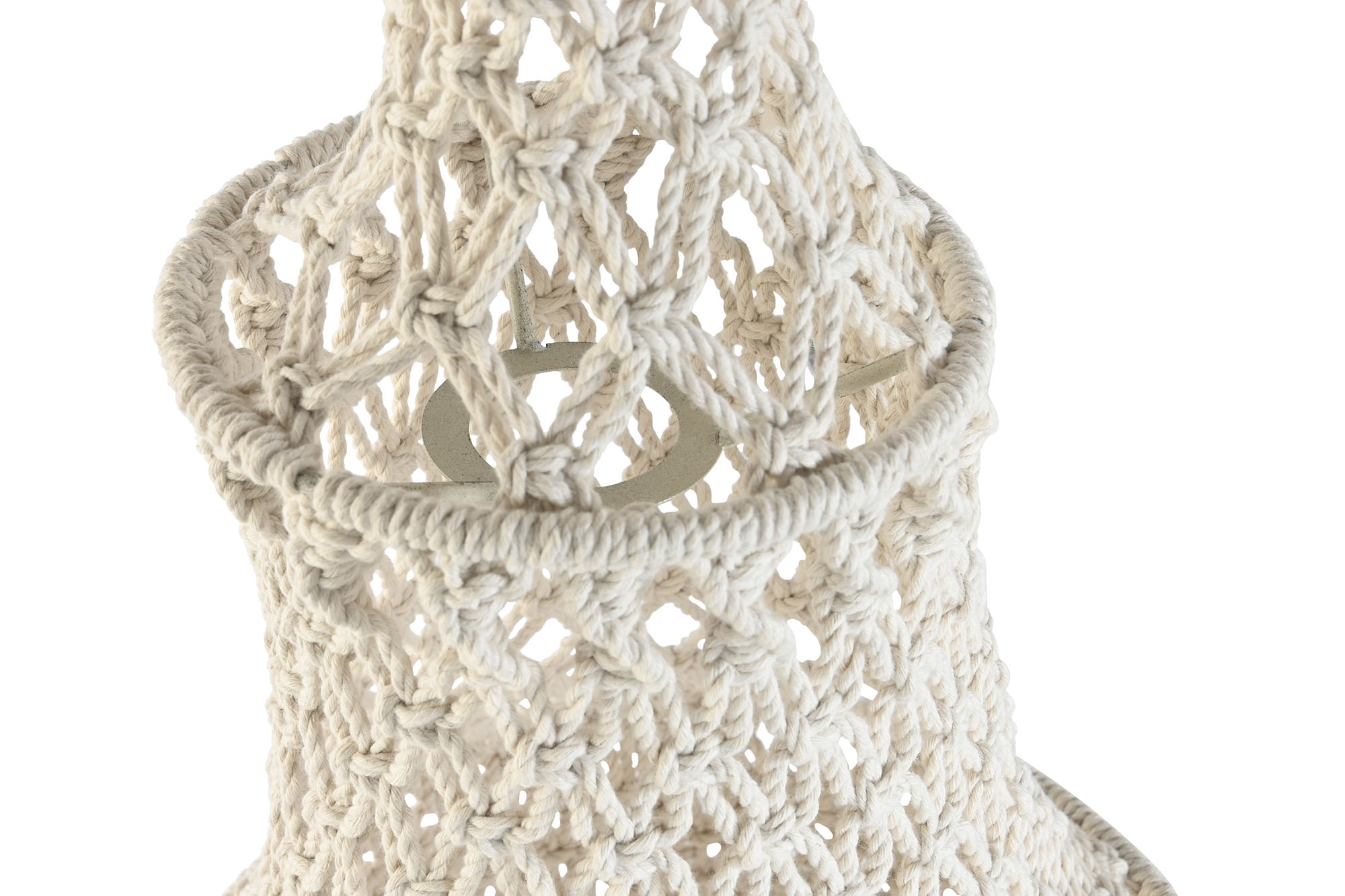 PANTALLA ALGODON 43X43X120 MACRAME TEJIDO A MANO 4