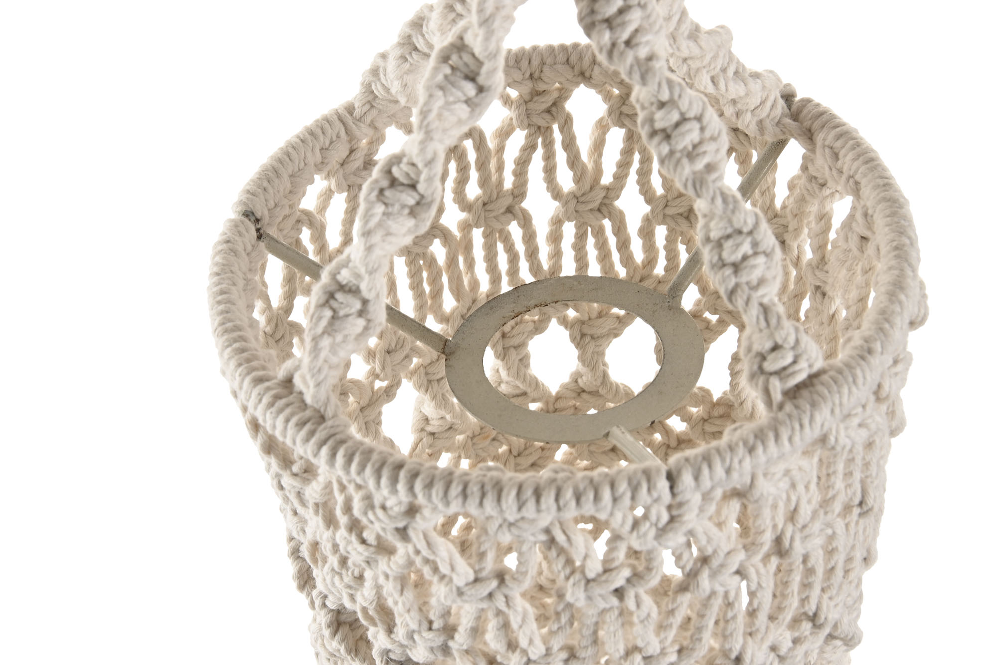 PANTALLA ALGODON 30X30X30 MACRAME TEJIDO A MANO 4