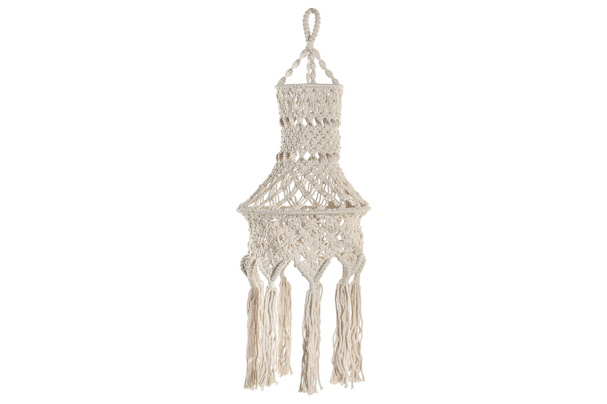 PANTALLA ALGODON 30X30X30 MACRAME TEJIDO A MANO