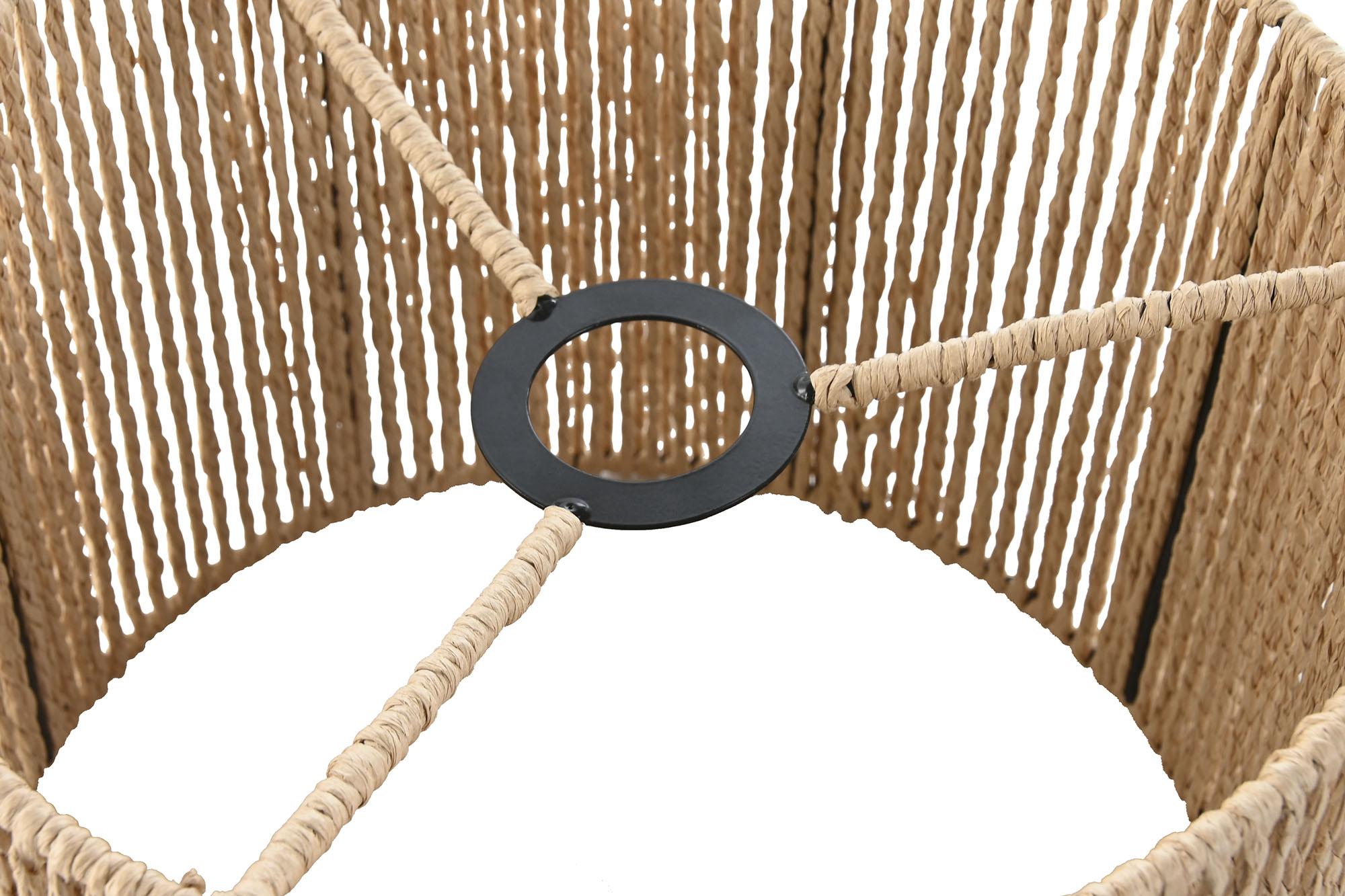 PANTALLA FIBRA METAL 29X29X20CM OVALADA 3