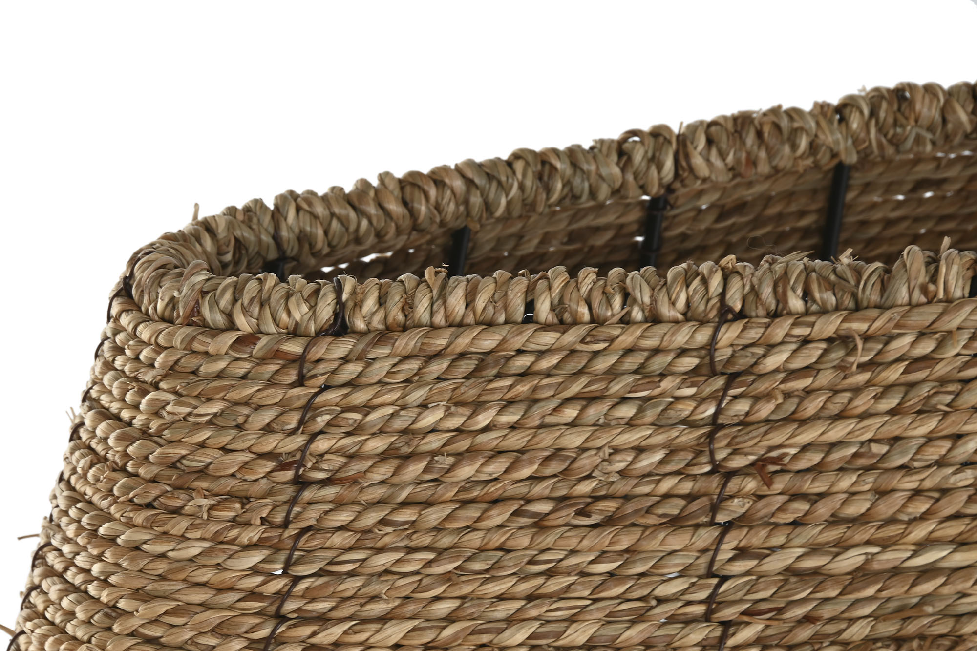 PANTALLA FIBRA METAL 100X29X27 NATURAL MARRON 2