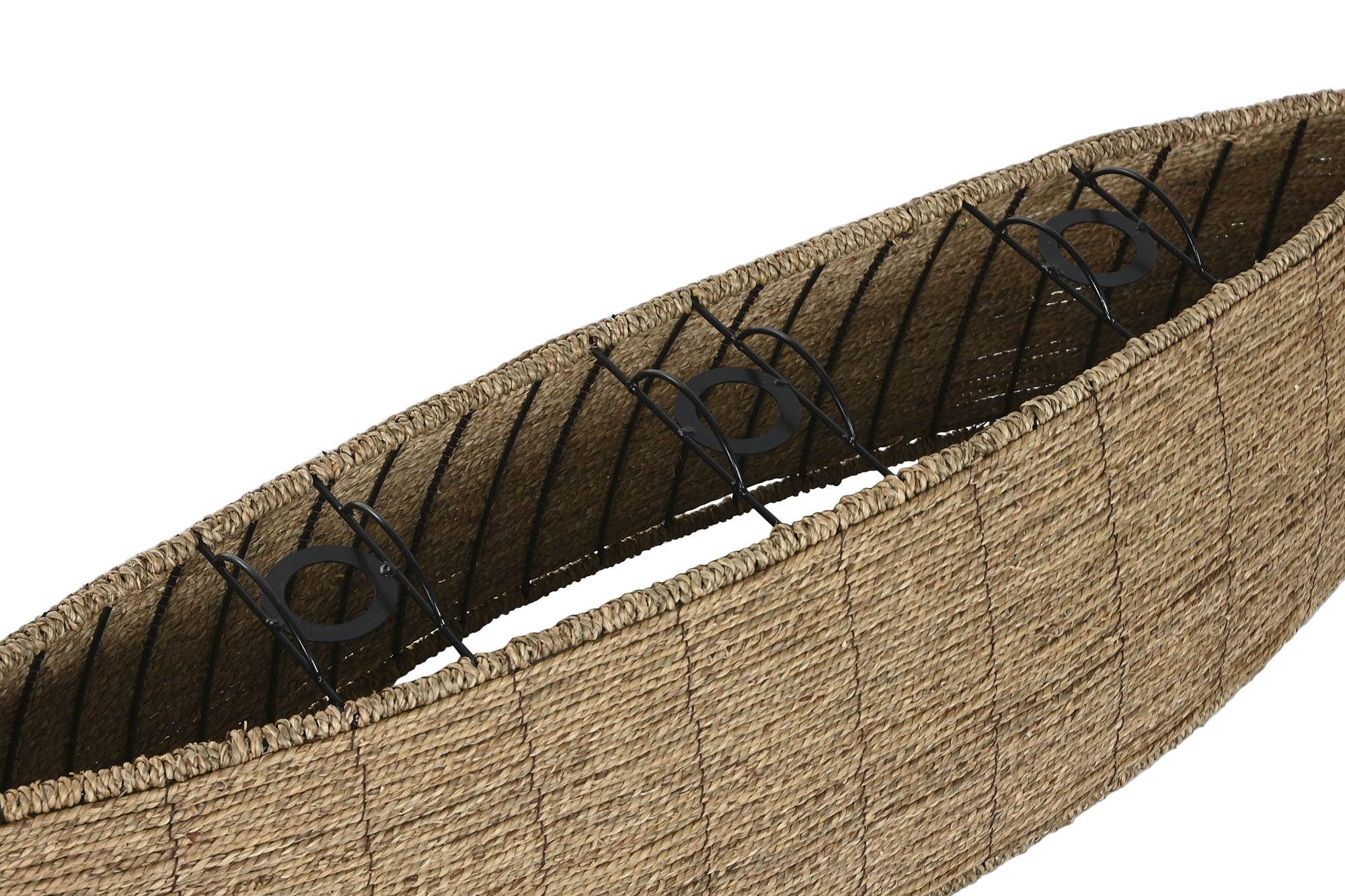 PANTALLA FIBRA METAL 100X29X27 NATURAL MARRON 3