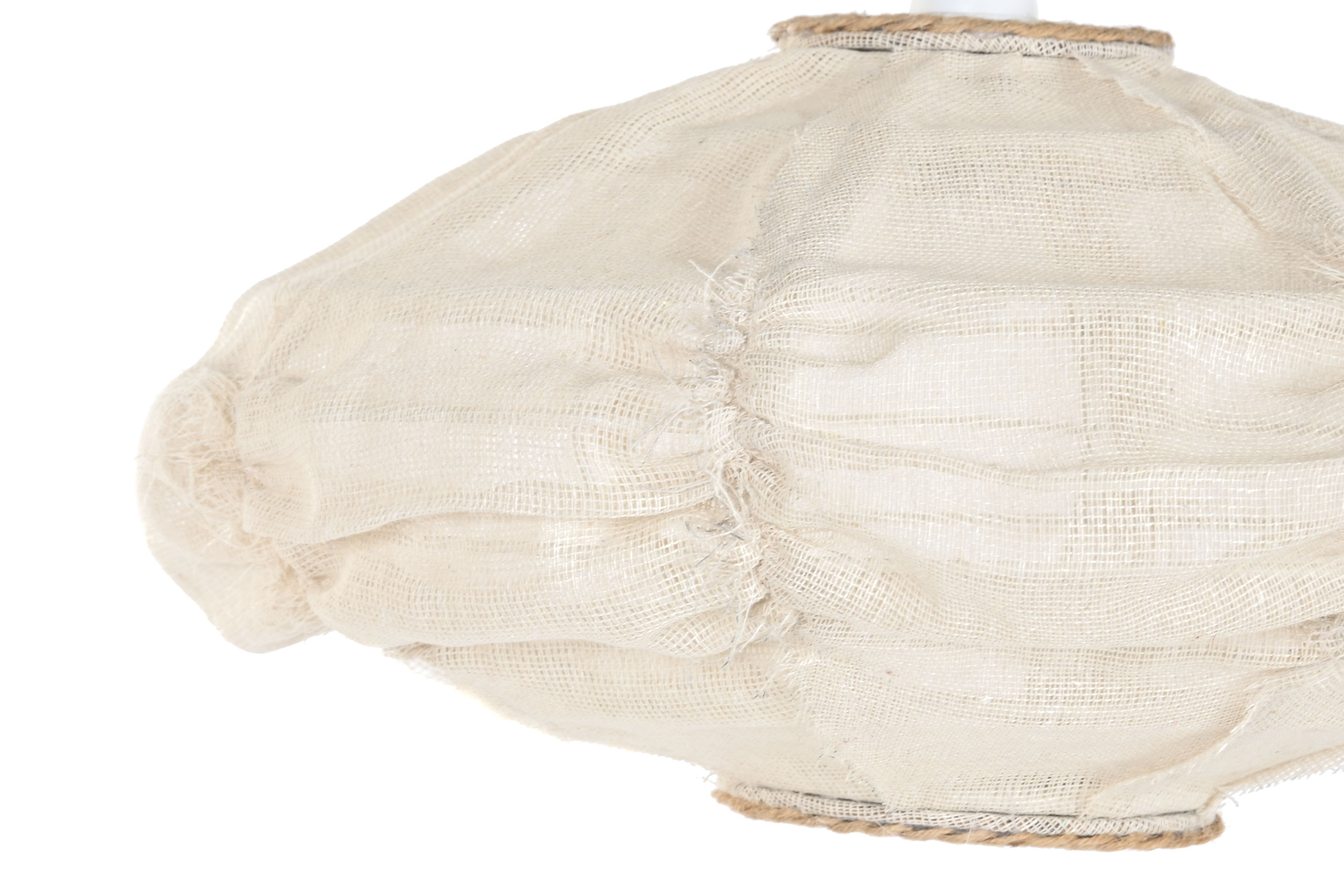 LAMPARA TECHO LINO CUERDA 45X45X20 NATURAL CRUDO 4