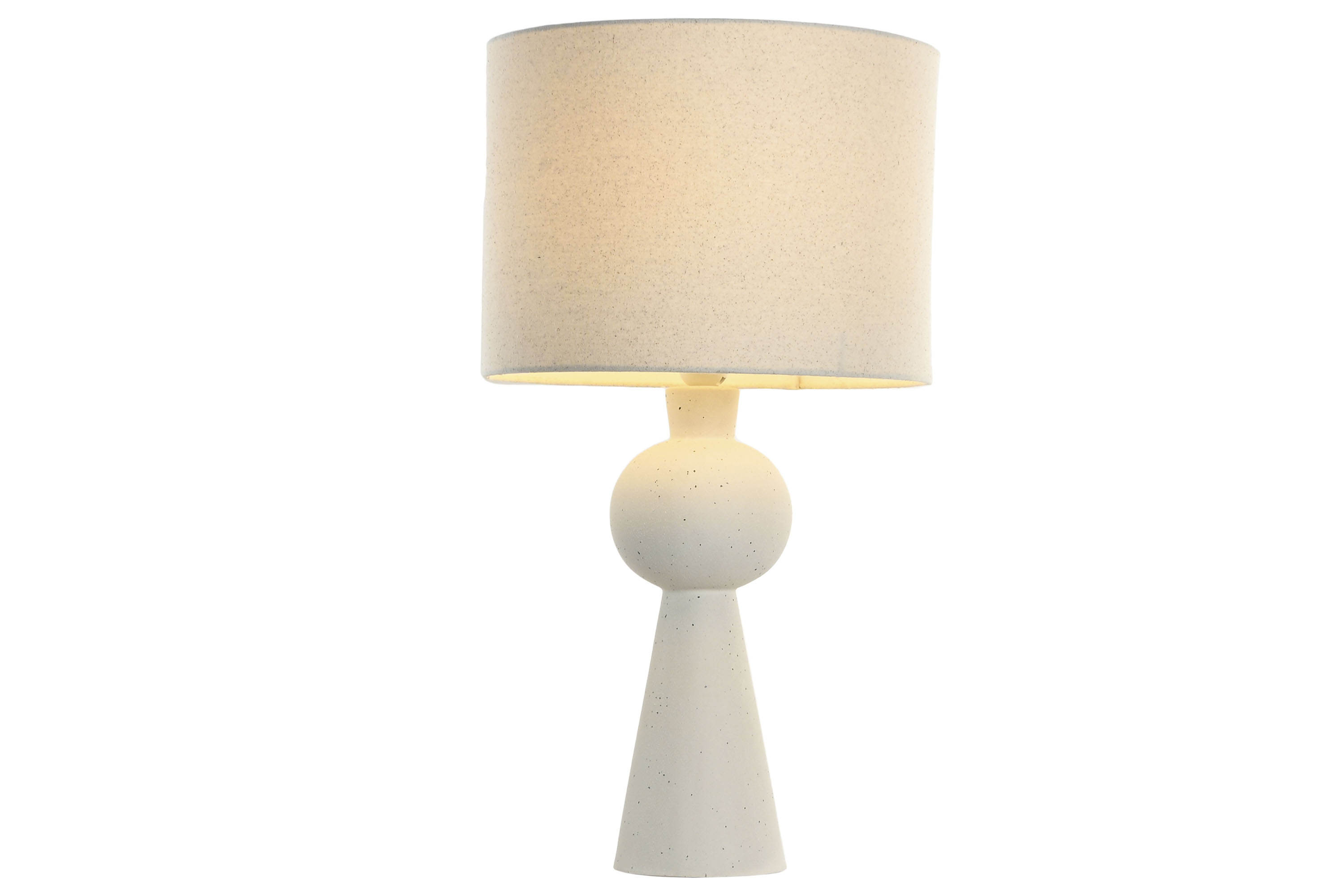 LAMPARA SOBREMESA CERAMICA POLIESTER 33X33X61 BOLA 2