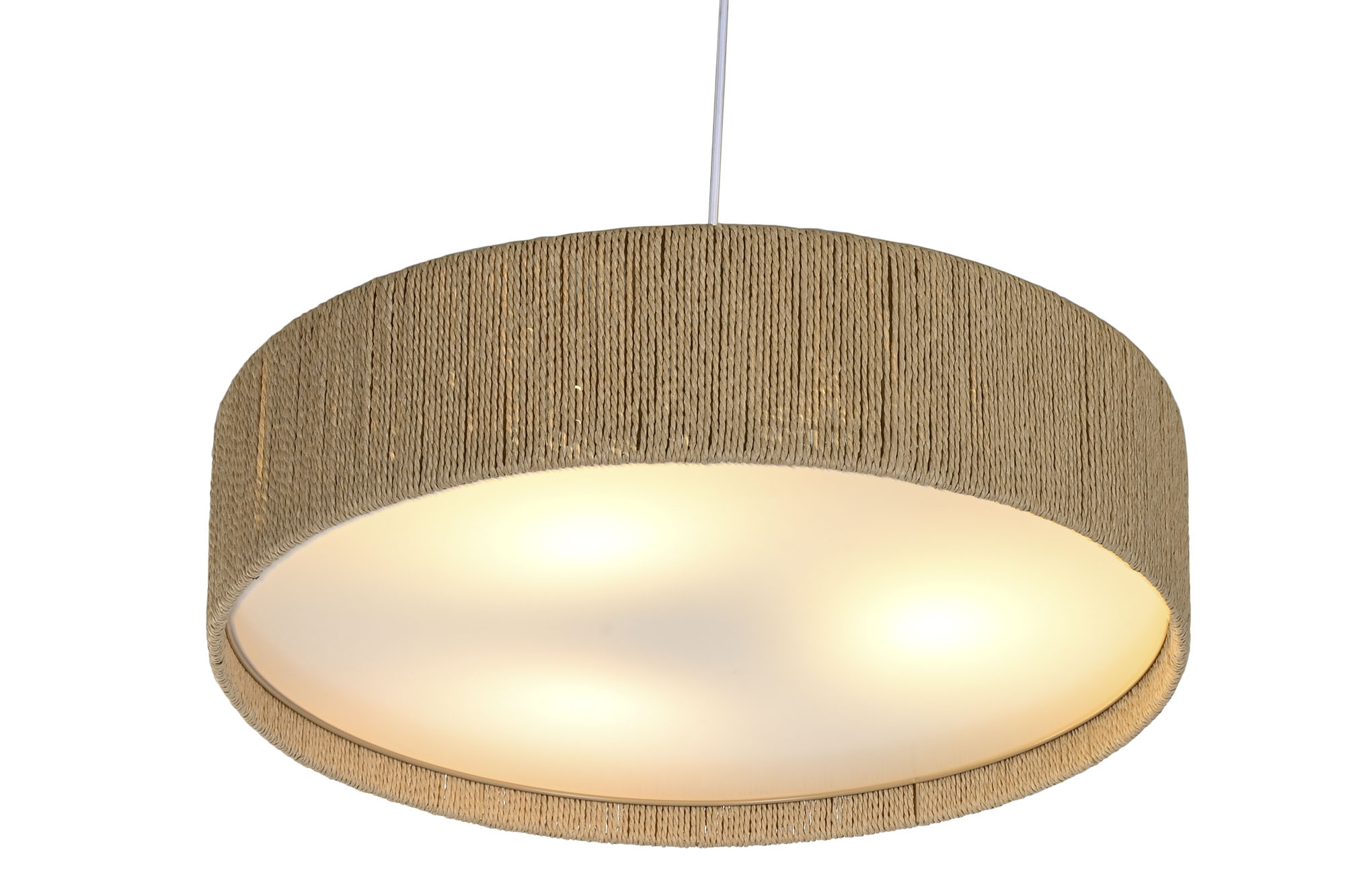 LAMPARA TECHO CUERDA PP 62X62X15 PLAFON NATURAL 3