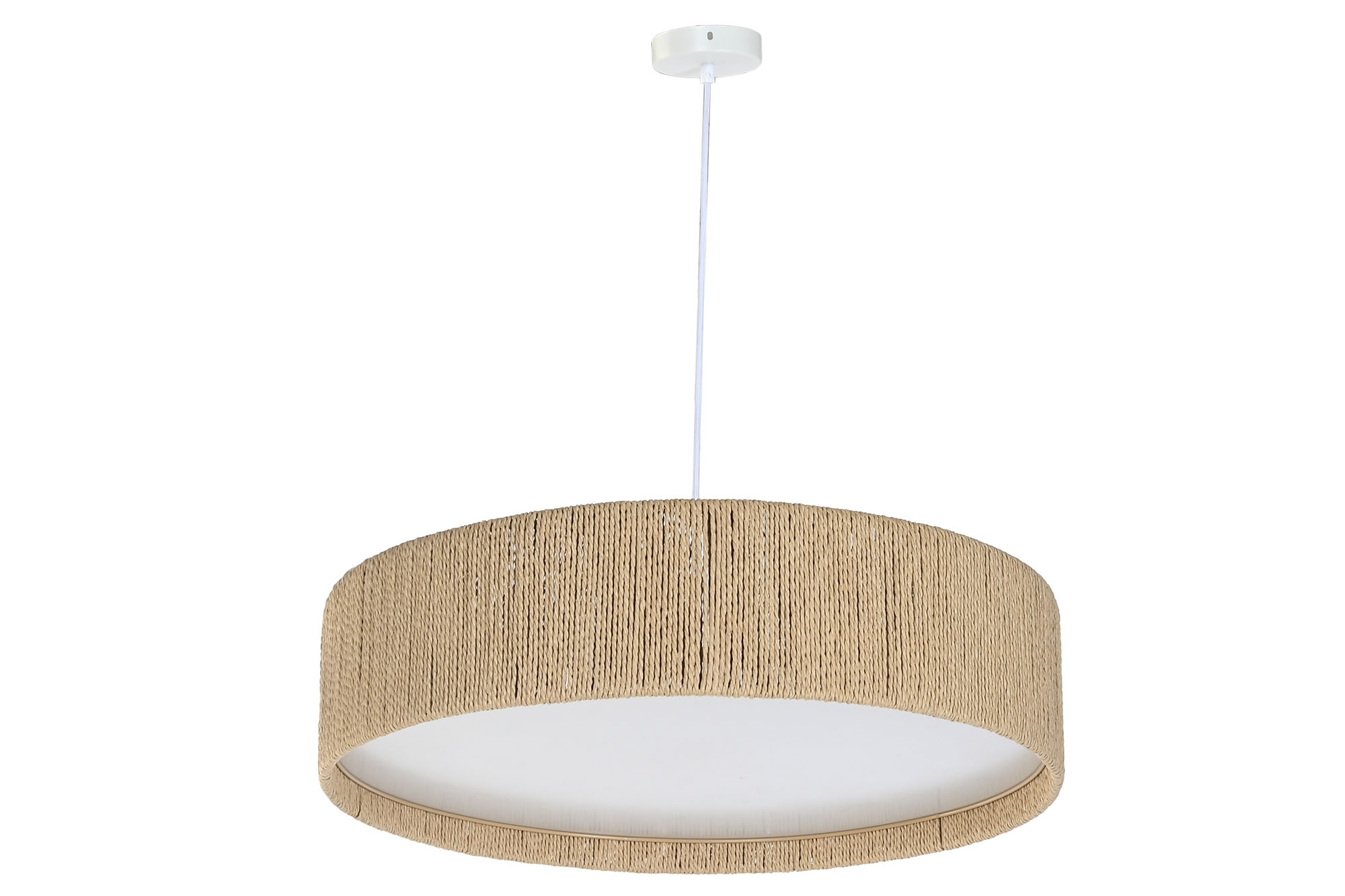 LAMPARA TECHO CUERDA PP 62X62X15 PLAFON NATURAL 4