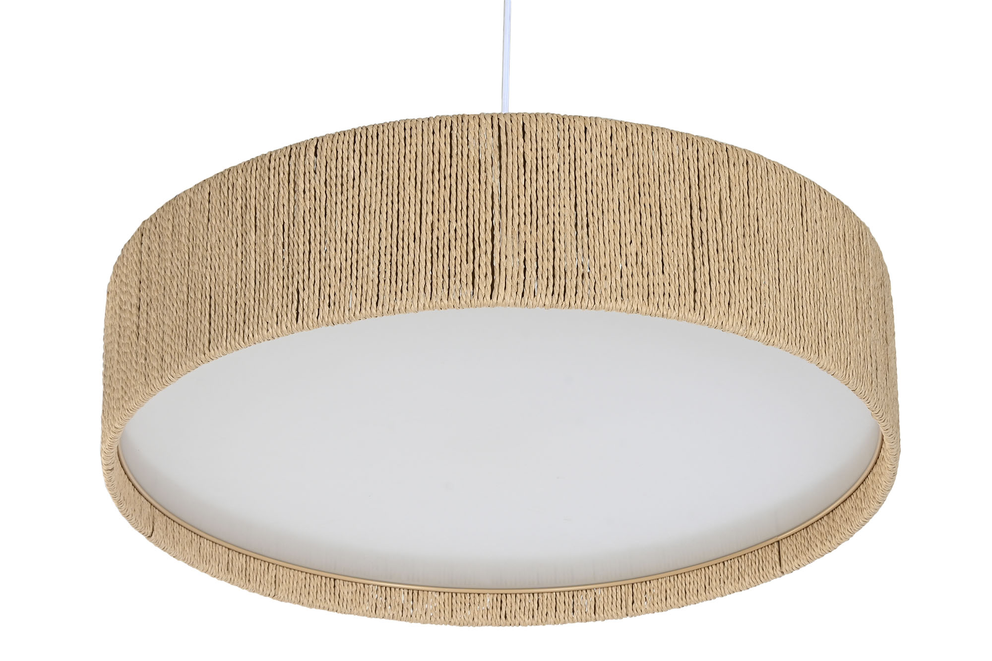 LAMPARA TECHO CUERDA PP 62X62X15 PLAFON NATURAL