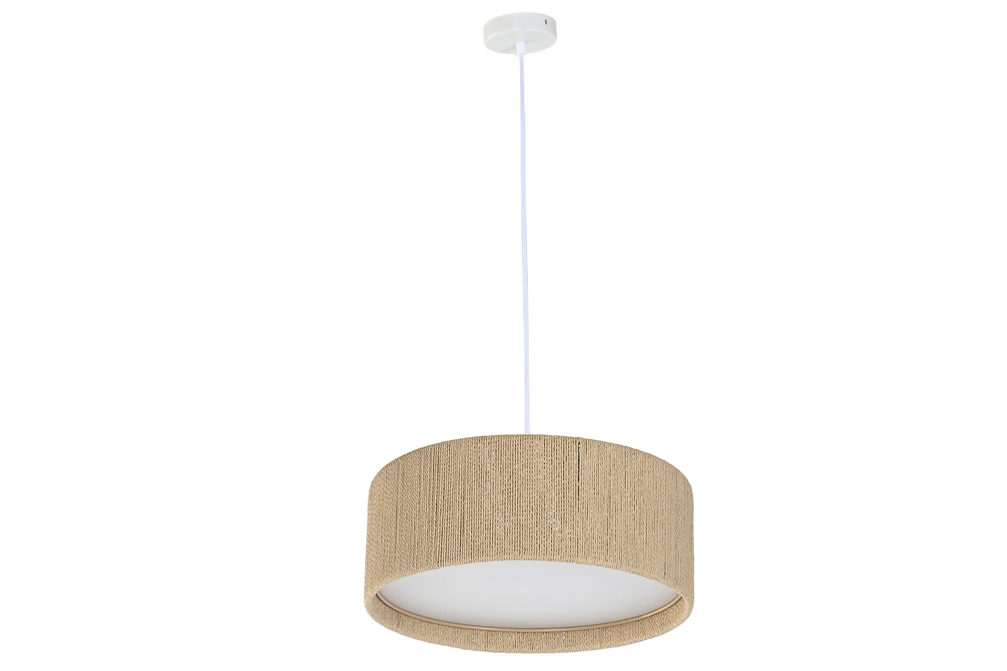 LAMPARA TECHO CUERDA PP 40X40X15,5 NATURAL MARRON 4