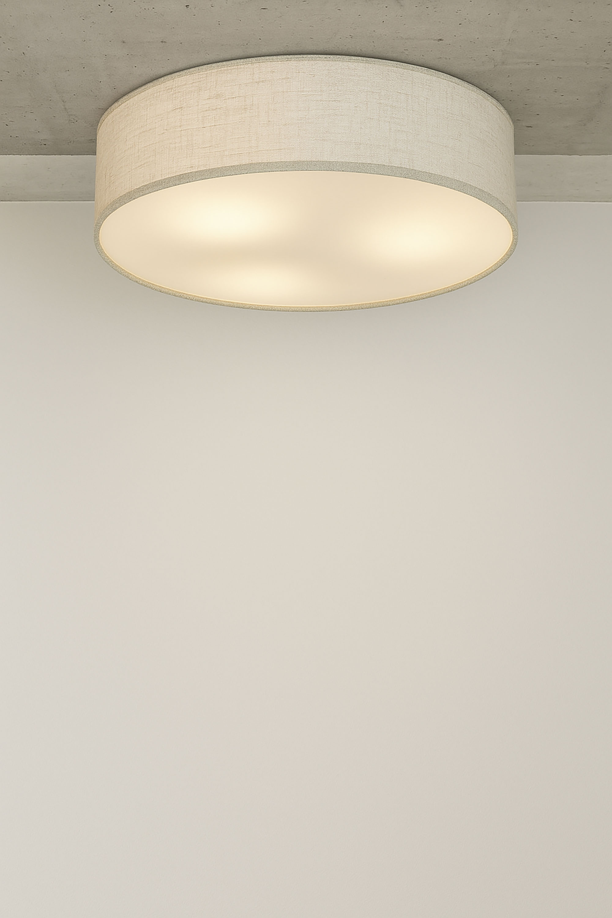 LAMPARA TECHO LINO PP 60X60X15 PLAFON CRUDO 2