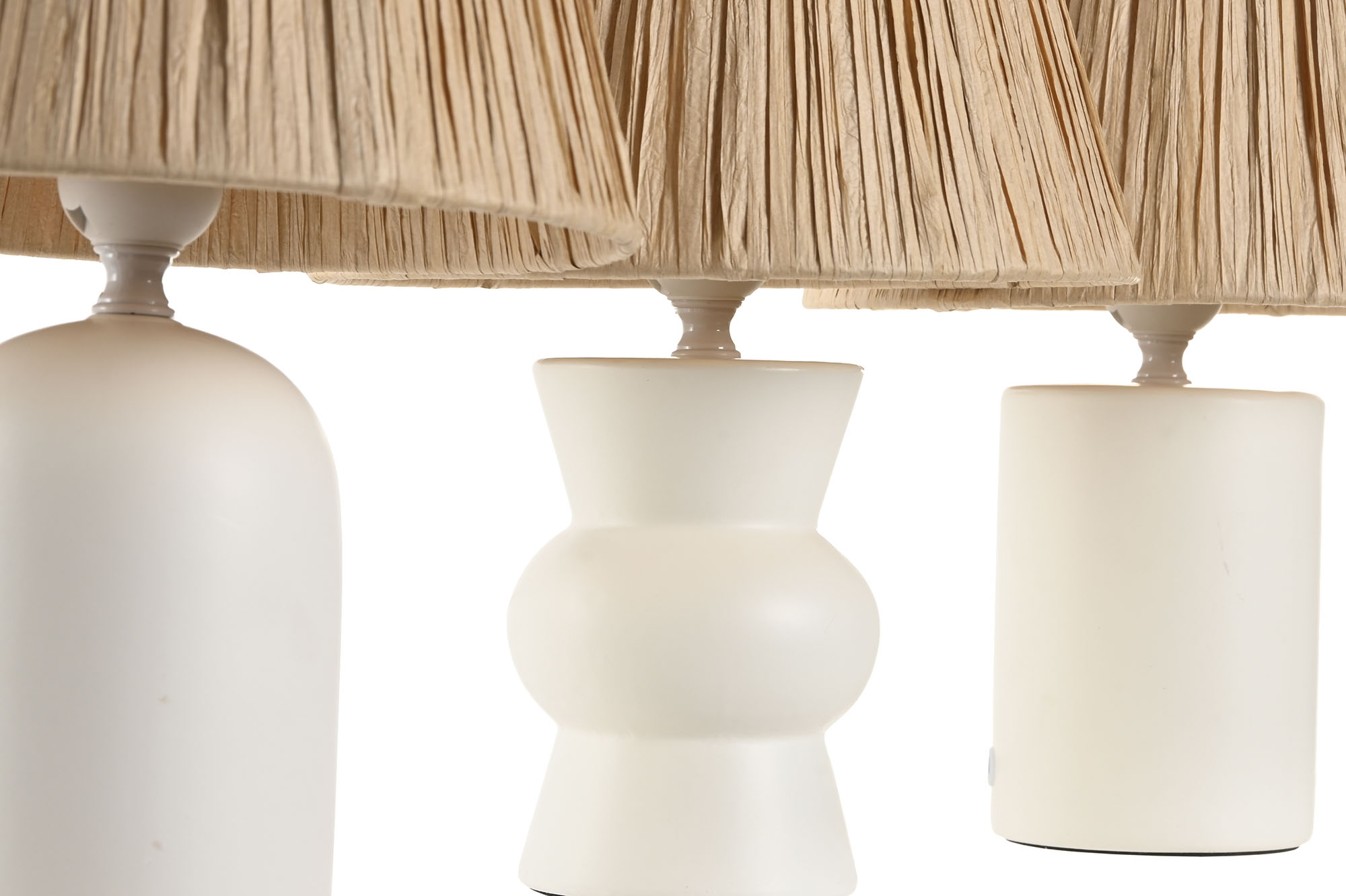 LAMPARA SOBREMESA CERAMICA RAFIA 22X22X31 CILINDRO 3