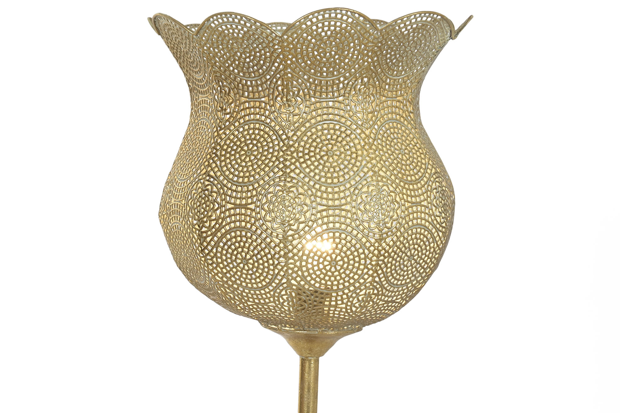 LAMPARA PIE METAL 33X33X140 DORADO 3