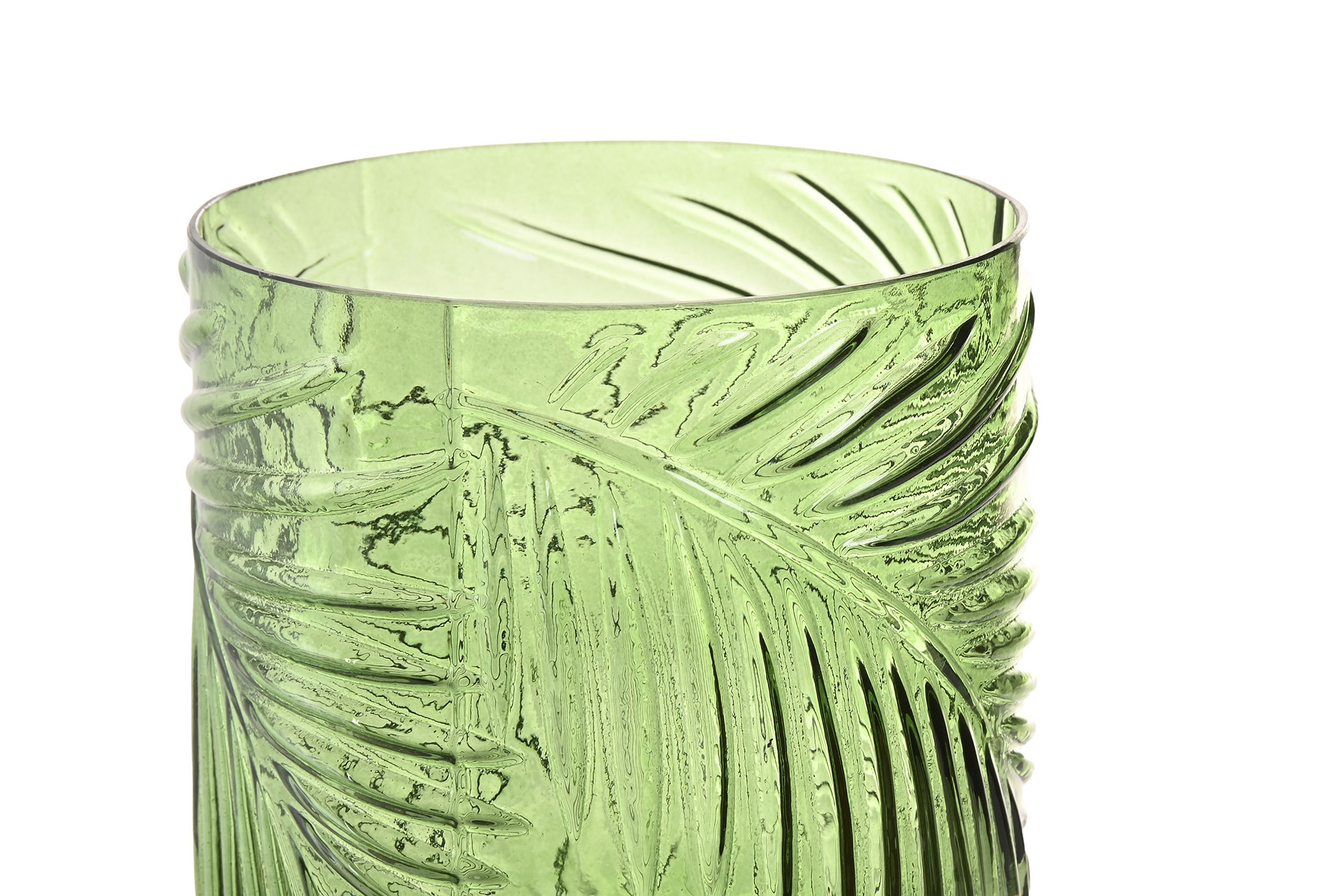 DECORACION LUMINOSA CRISTAL 14X14X26 HOJAS CLARA 3