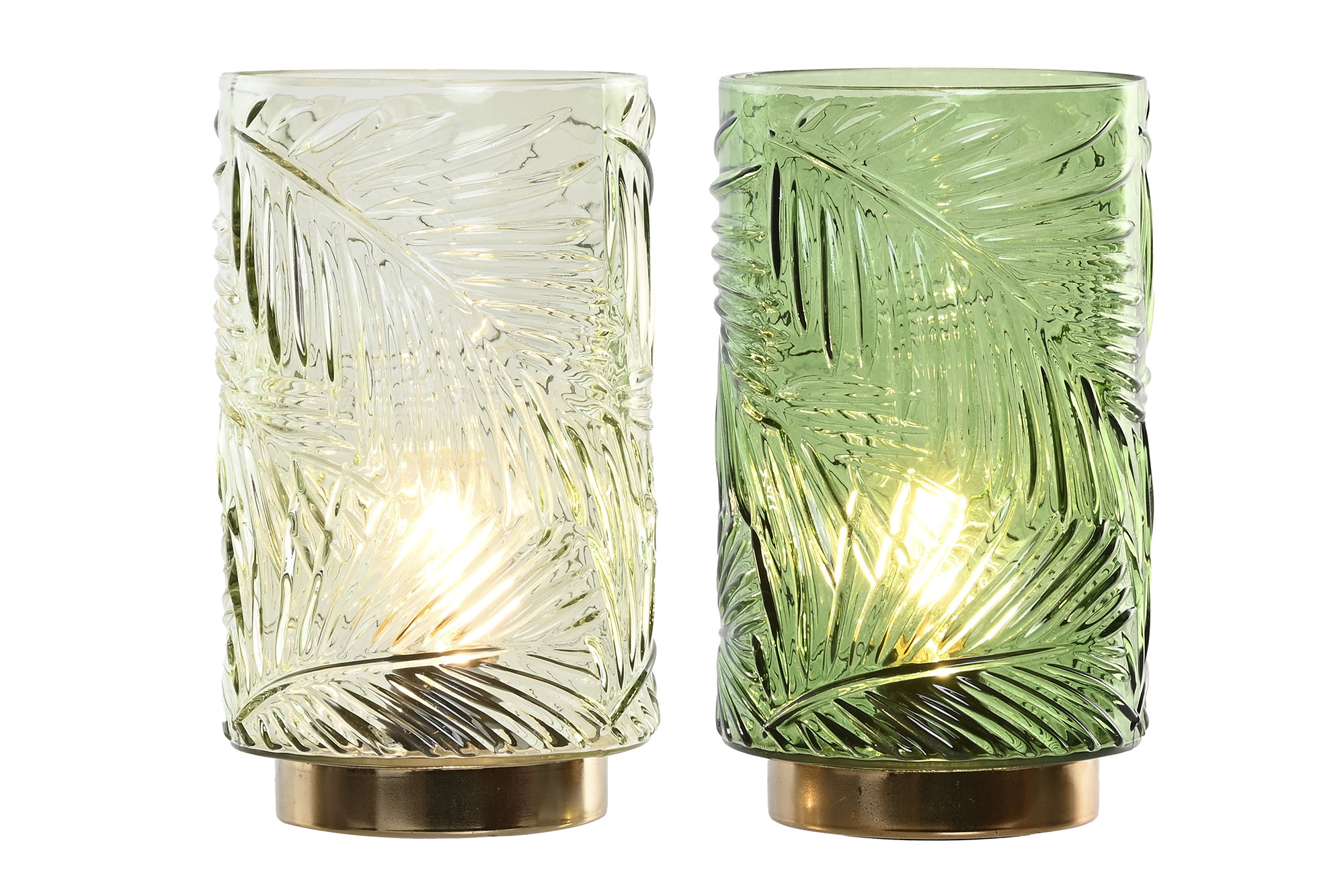 DECORACION LUMINOSA CRISTAL 12X12X20 HOJAS CLARO 2