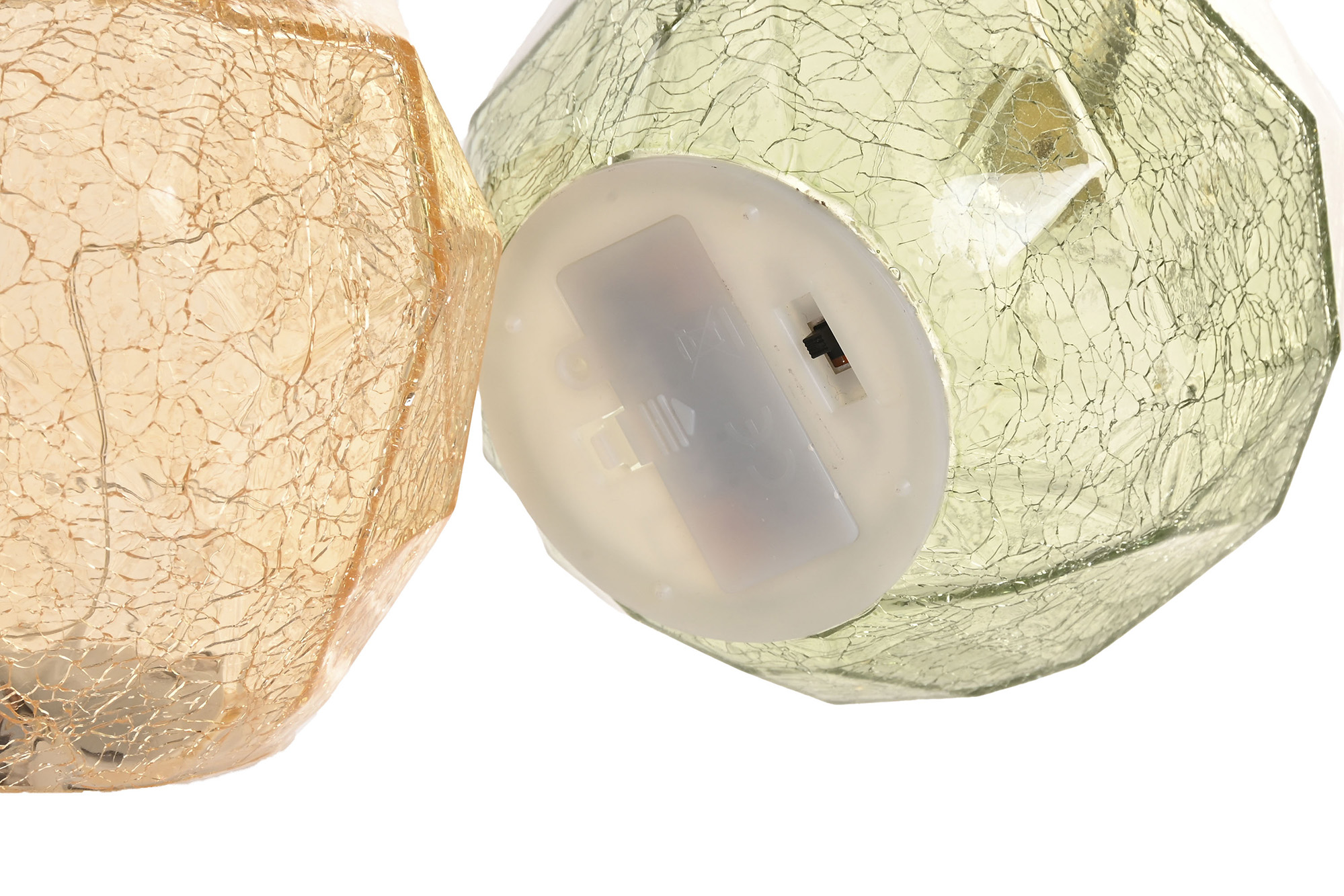 DECORACION LUMINOSA CRISTAL 12X12X17 MANZANA VERDE 4