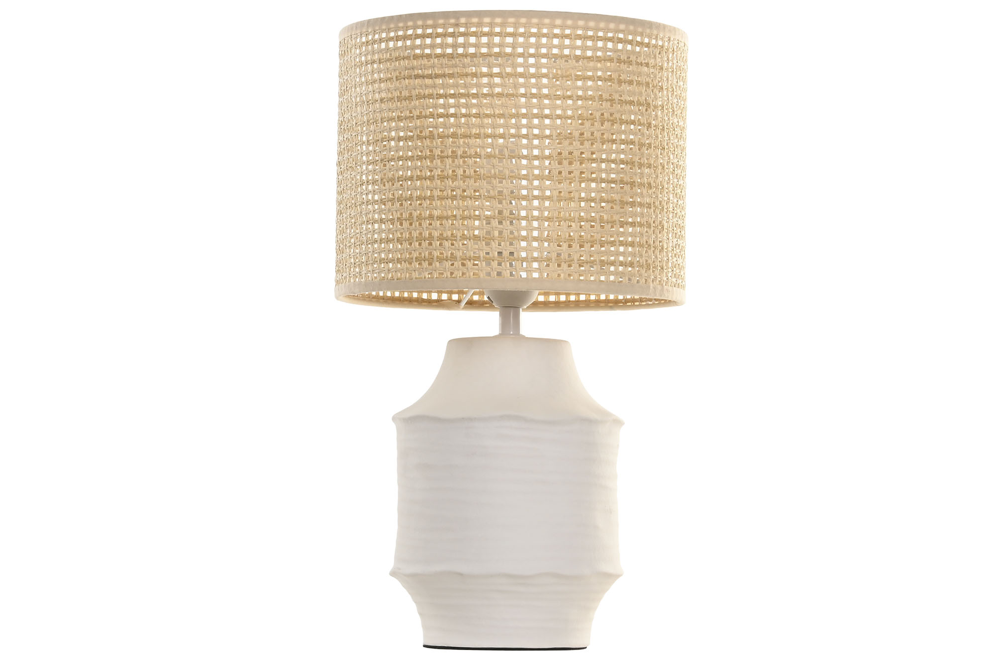 LAMPARA SOBREMESA CERAMICA RATAN 23X23X41 RUGOSO