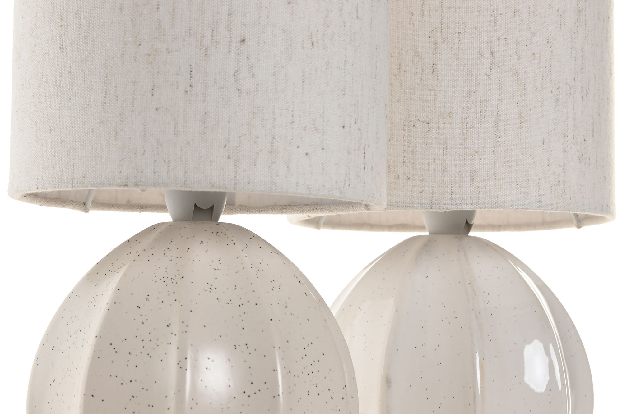 LAMPARA SOBREMESA CERAMICA LINO 15X15X28CM BLANCO 3