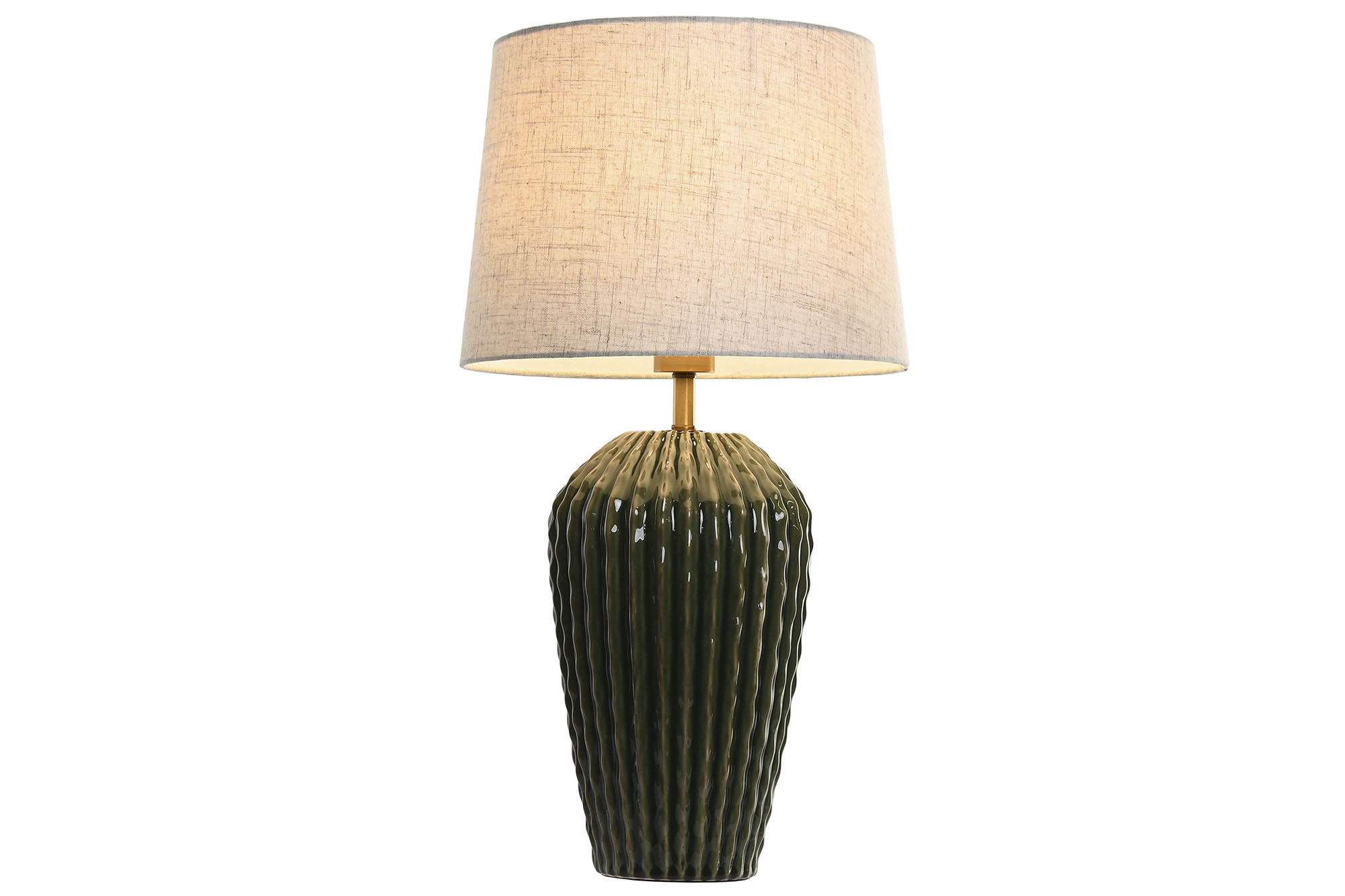 LAMPARA SOBREMESA CERAMICA LINO 32X32X60 VERDE 2