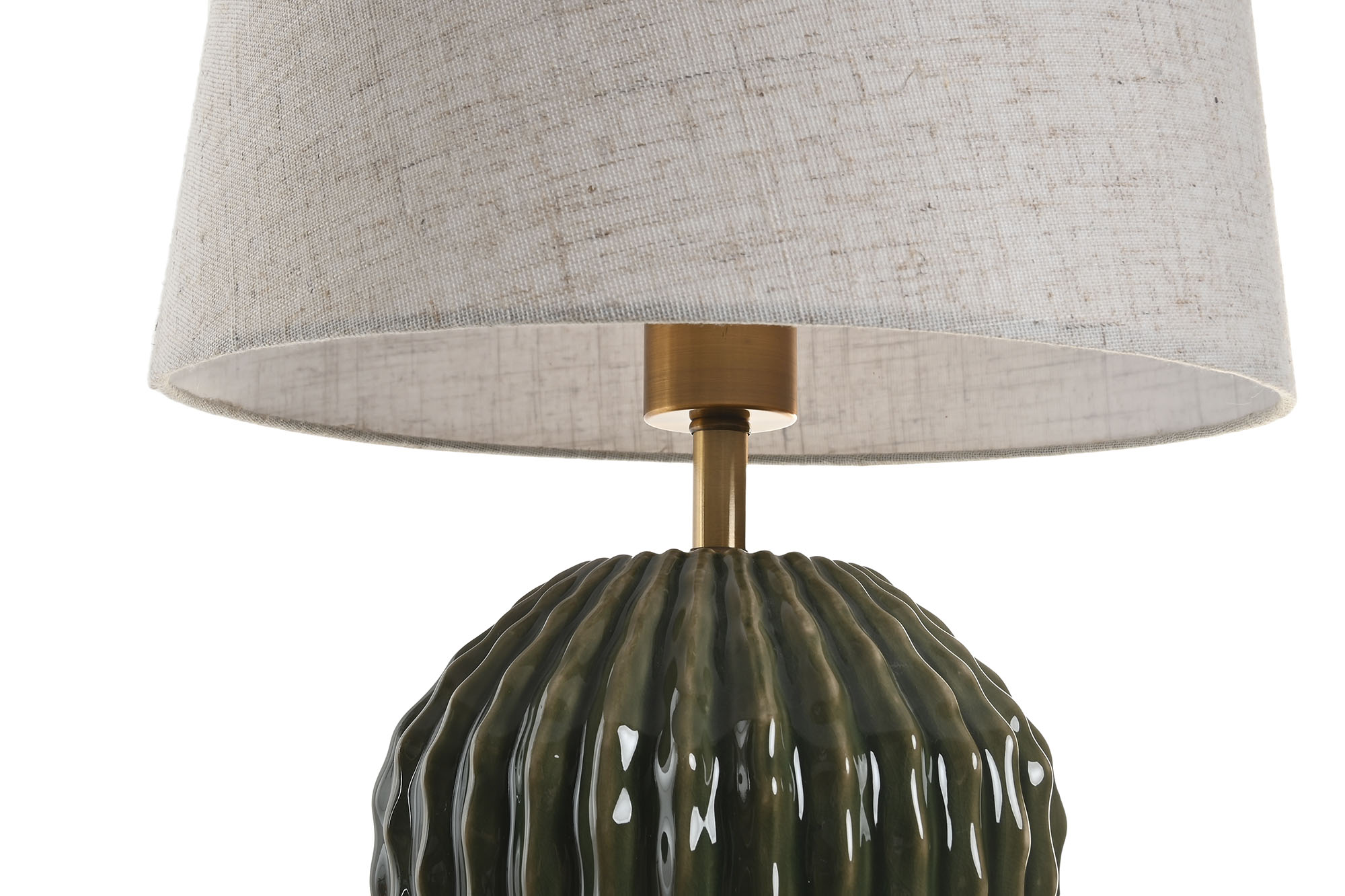 LAMPARA SOBREMESA CERAMICA LINO 32X32X60 VERDE 3