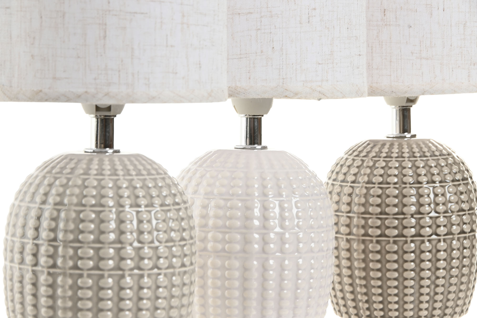 LAMPARA SOBREMESA CERAMICA 13X13X26CM BLANCO 3