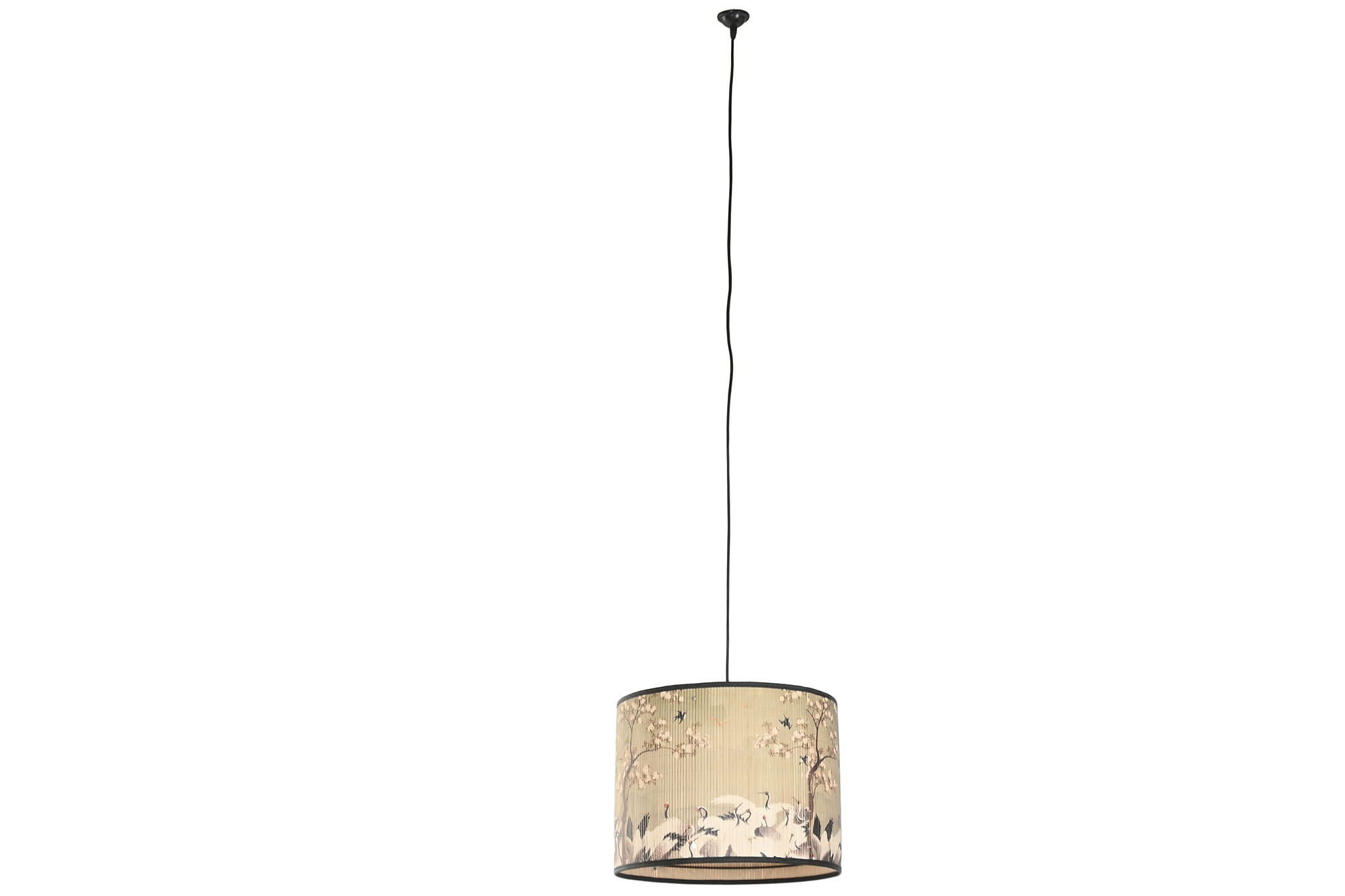 LAMPARA TECHO BAMBU METAL 40X40X30 GARZAS CEREZO 3