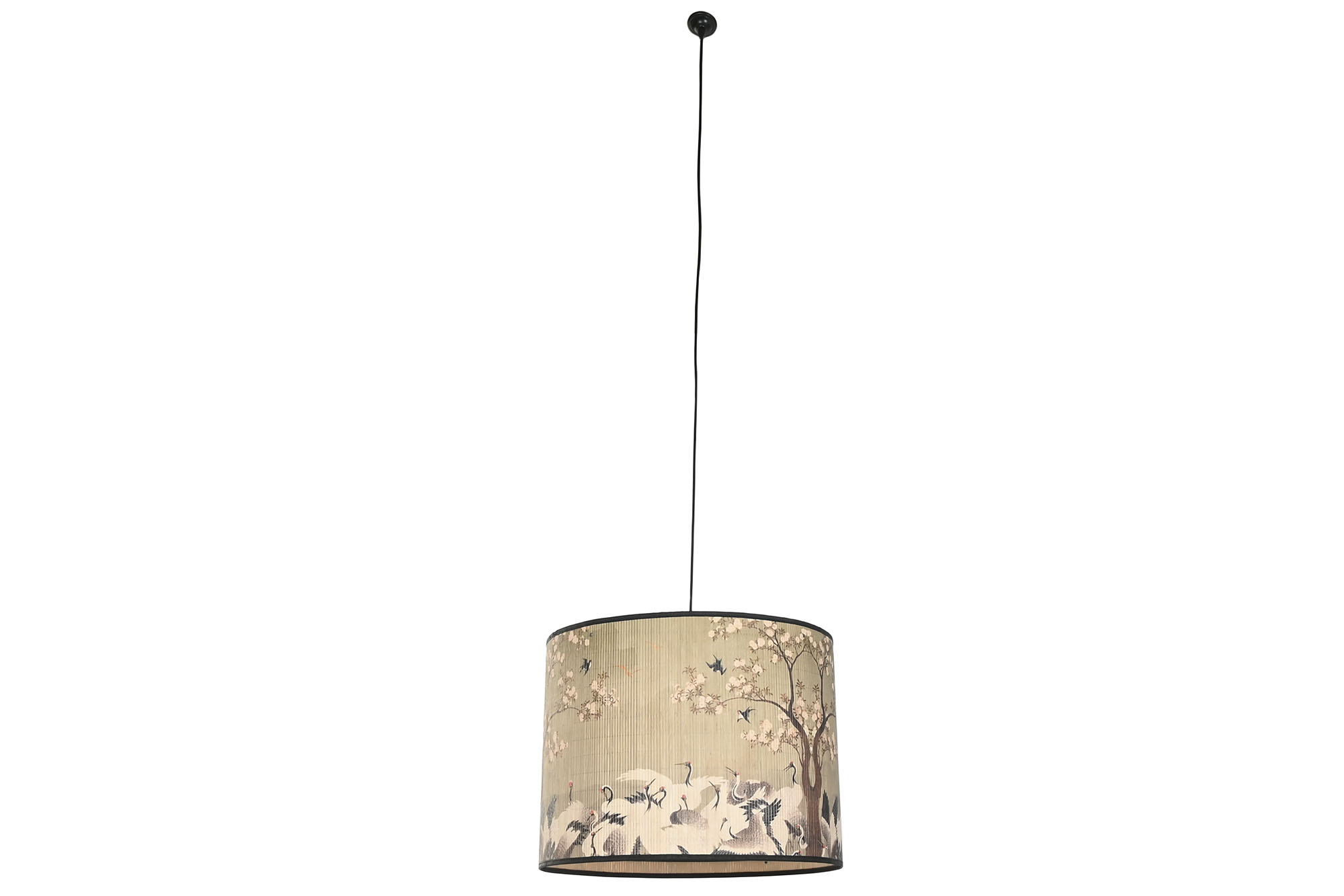 LAMPARA TECHO BAMBU METAL 55X55X42 GARZAS CEREZO 3