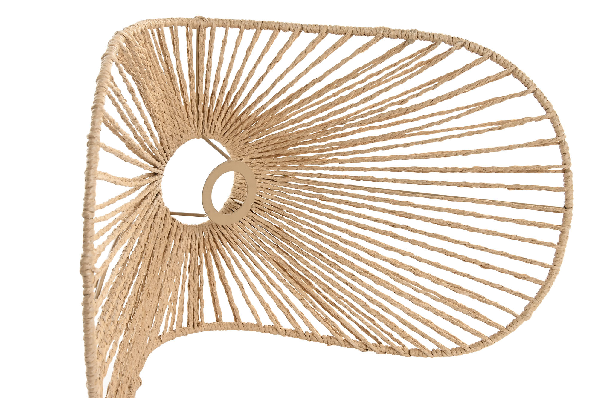 PANTALLA  FIBRA METAL 66X50X35 NATURAL MARRON 3