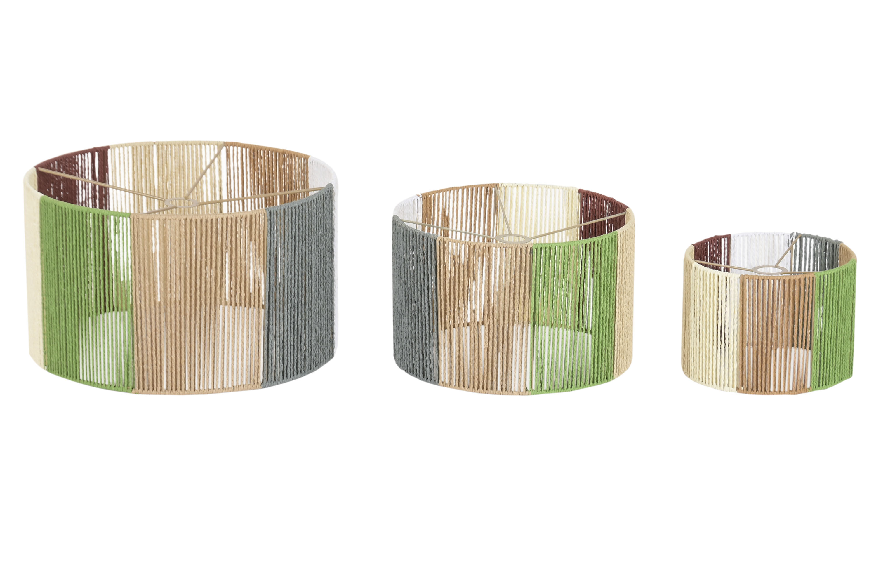 PANTALLA FIBRA METAL 41X41X26 NATURAL
