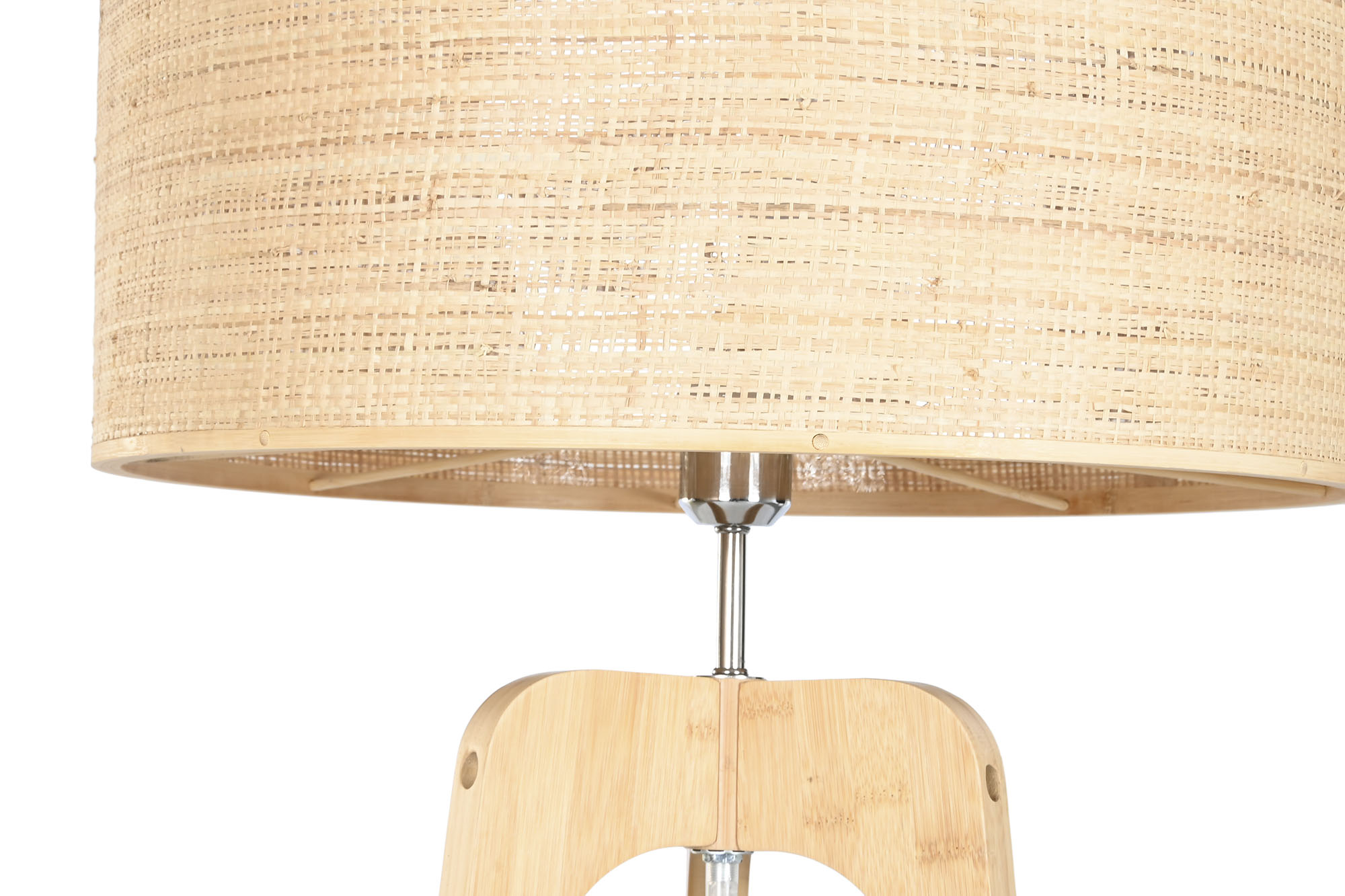 LAMPARA PIE BAMBU RATAN 50X50X158 TRIPODE NATURAL 3