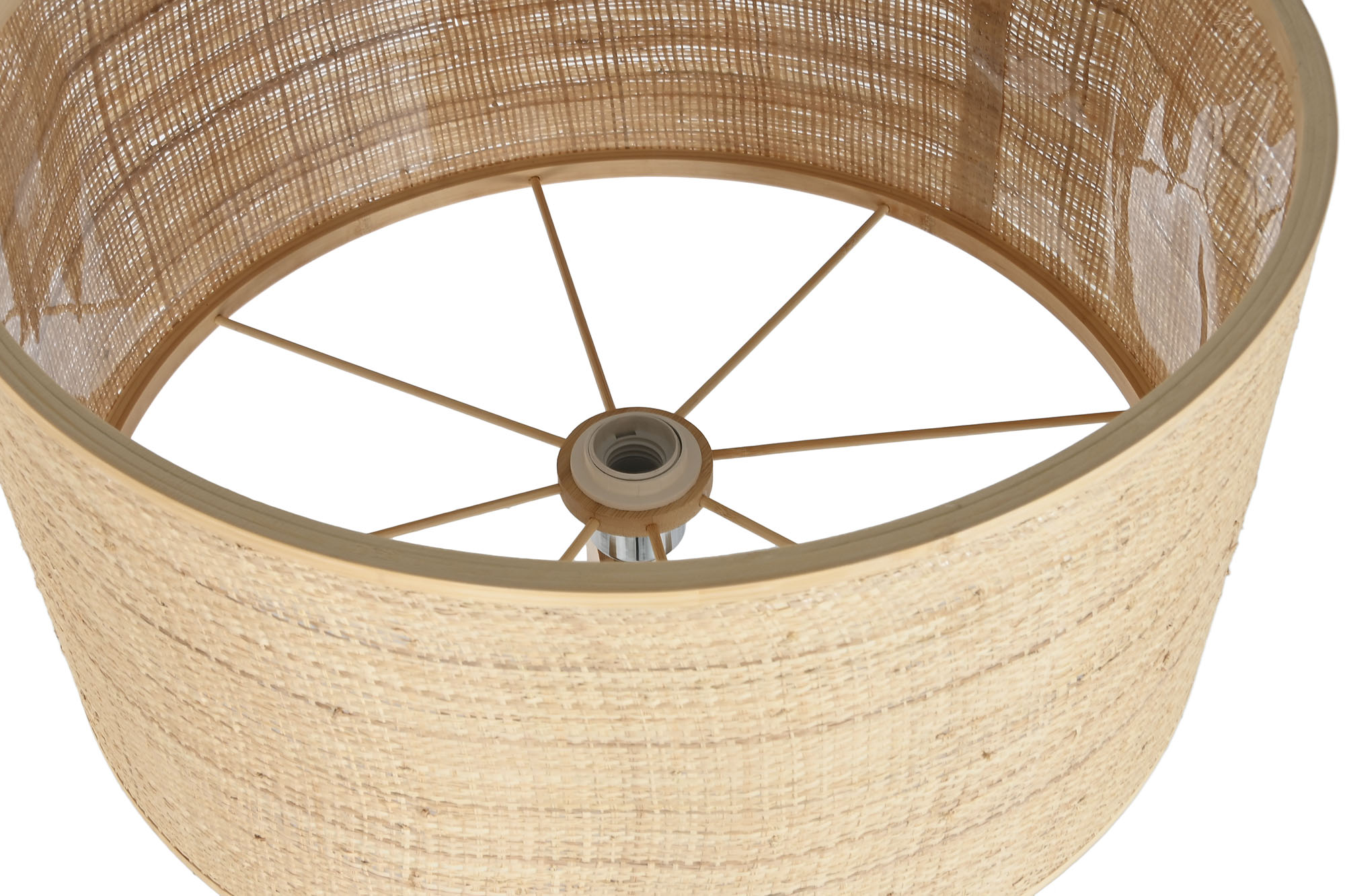 LAMPARA PIE BAMBU RATAN 50X50X158 TRIPODE NATURAL 4