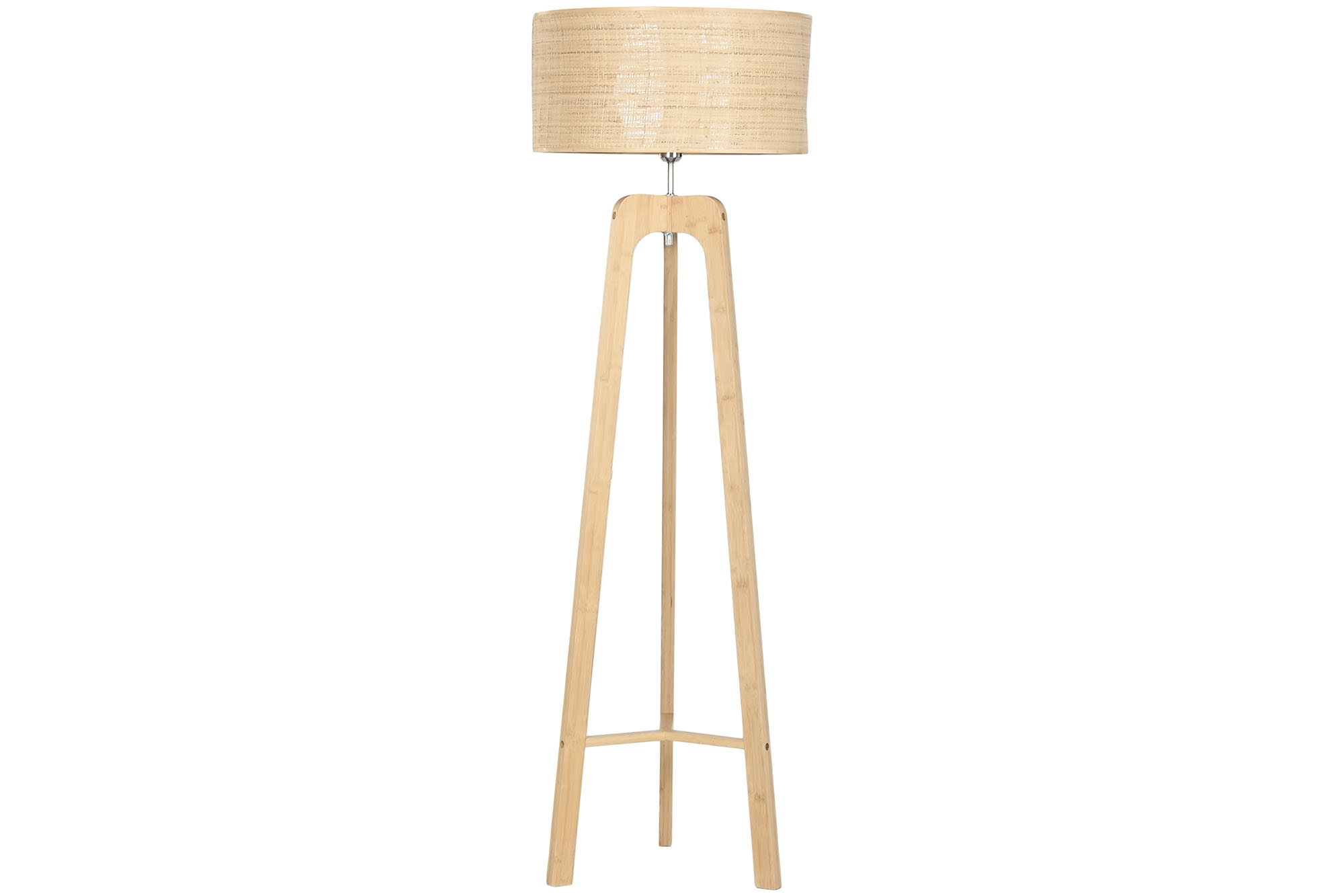 LAMPARA PIE BAMBU RATAN 50X50X158 TRIPODE NATURAL