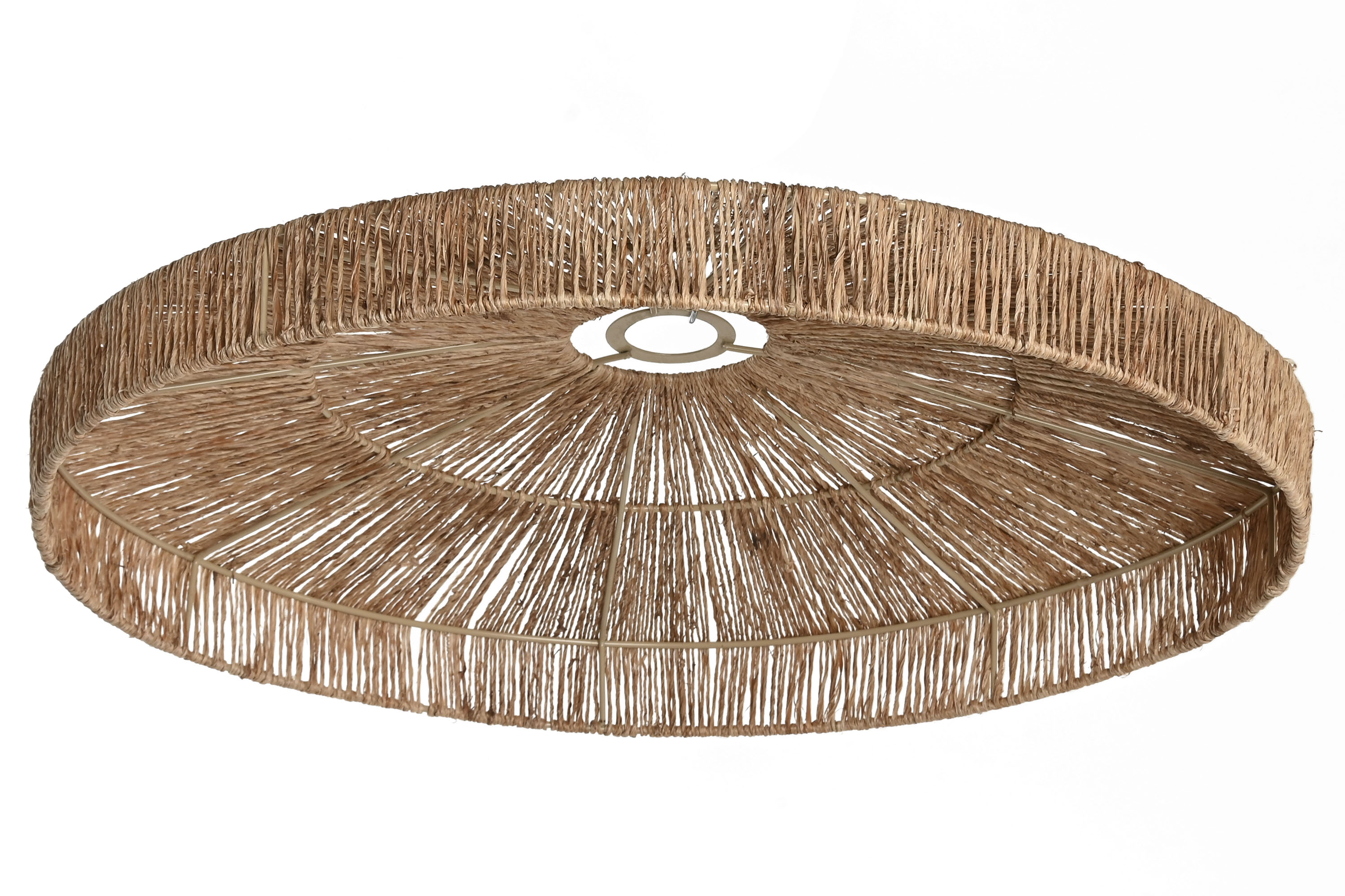 PANTALLA YUTE METAL 58X58X10 NATURAL