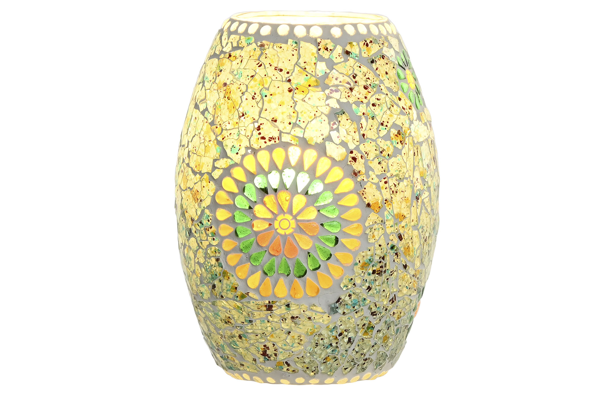 LAMPARA SOBREMESA CRISTAL 14X14X19 CRAQUELADO 2